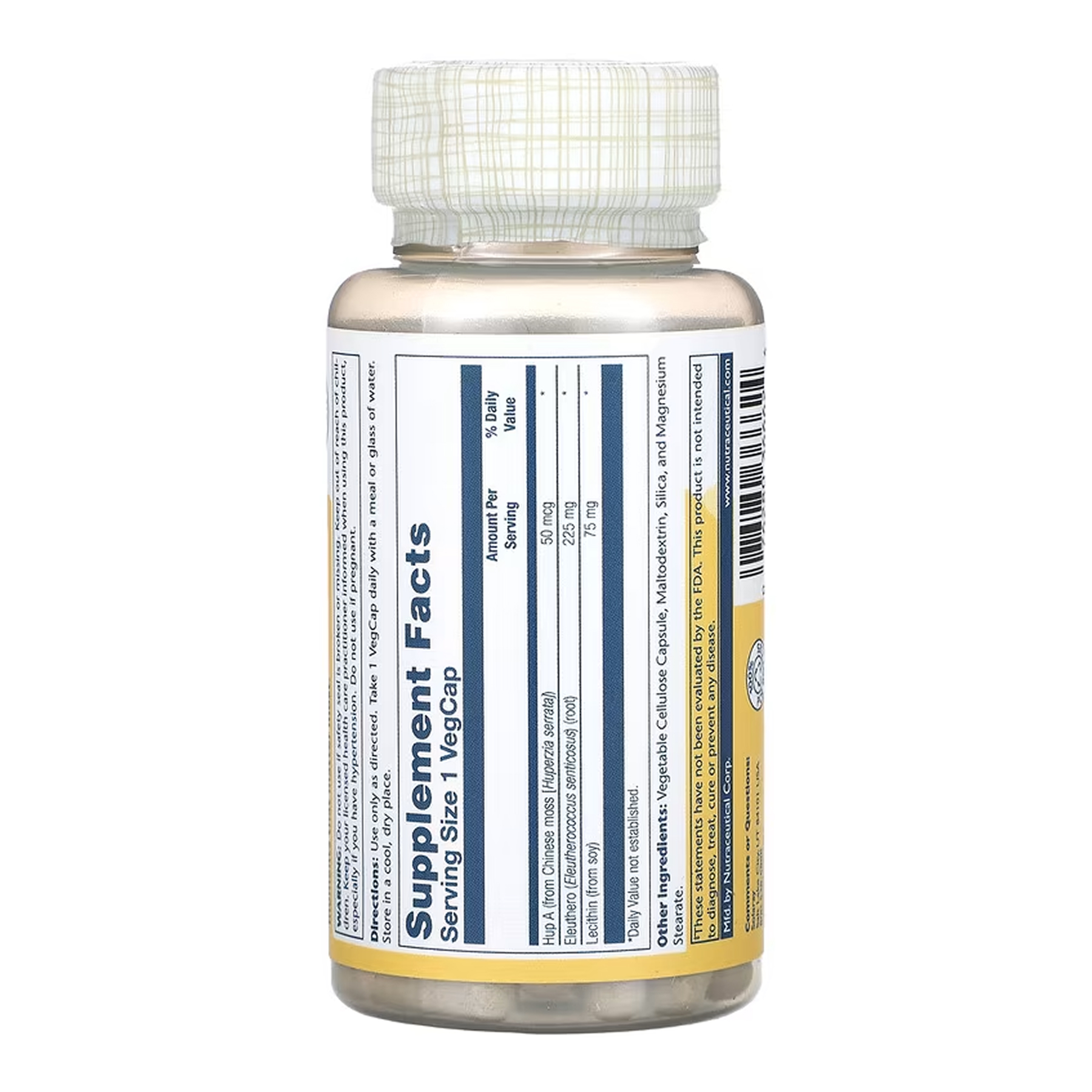 Solaray Huperzine A 50mcg - 60 vcaps 2023-10-6777