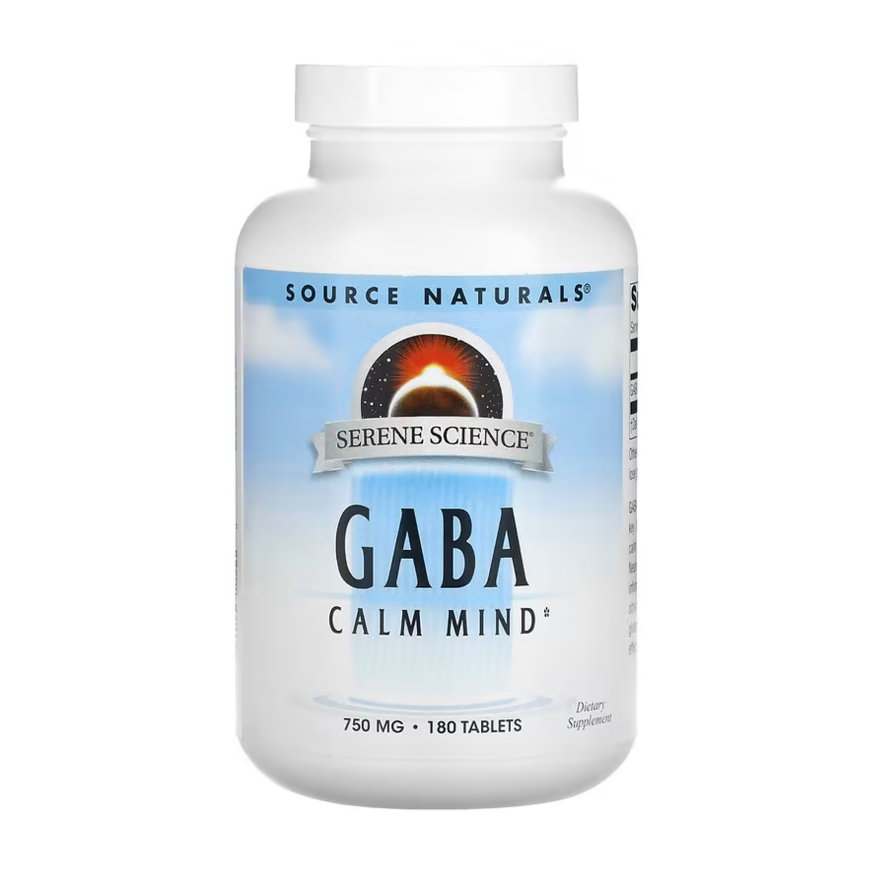 Source Naturals Serene Science® GABA 750 mg - 180 tabs 2023-10-5114
