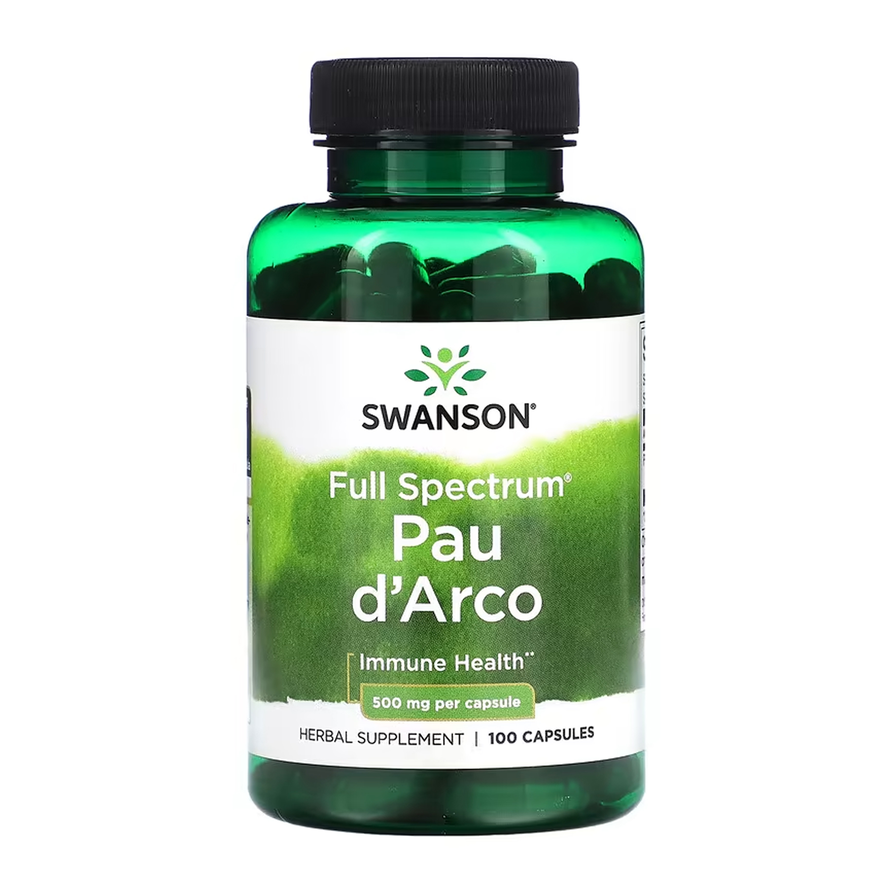 Swanson Pau d'Arco 500 mg - 100caps 100-82-0570790-20