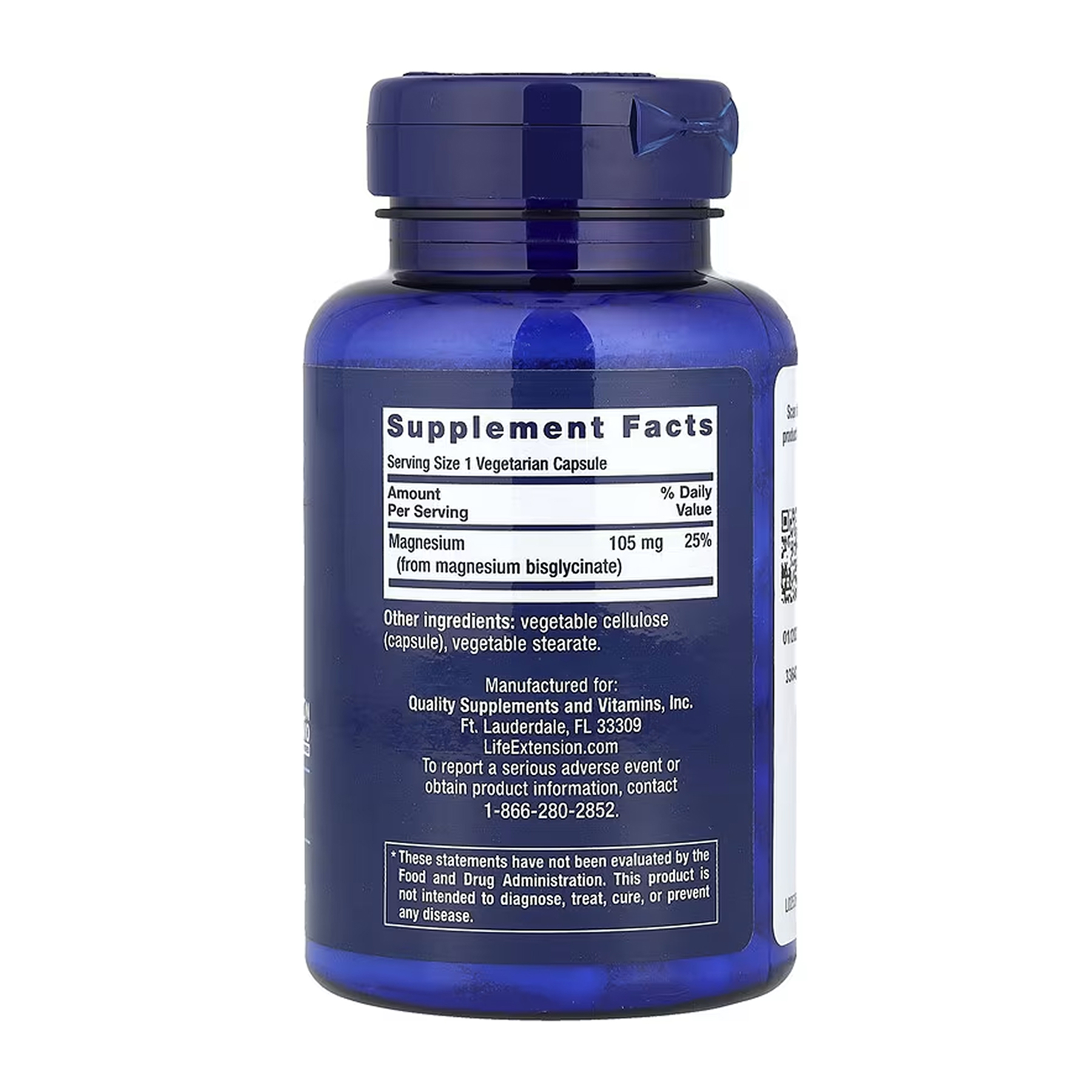 Life Extension Magnesium Glycinate - 90 vcaps 2023-10-5455
