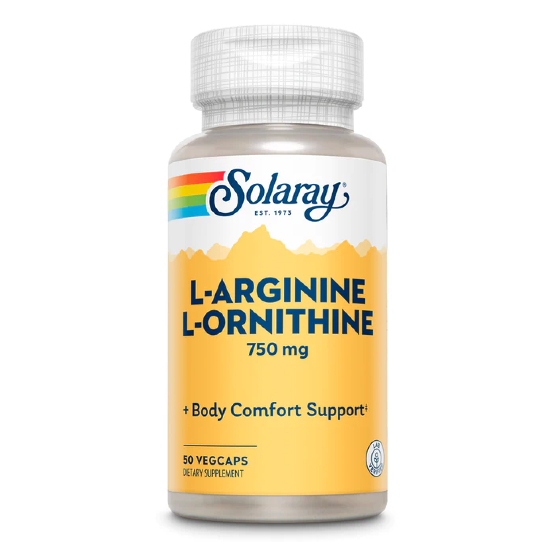 Solaray L-Arginine L-Ornithine 750mg - 50 vcaps 2022-10-1790