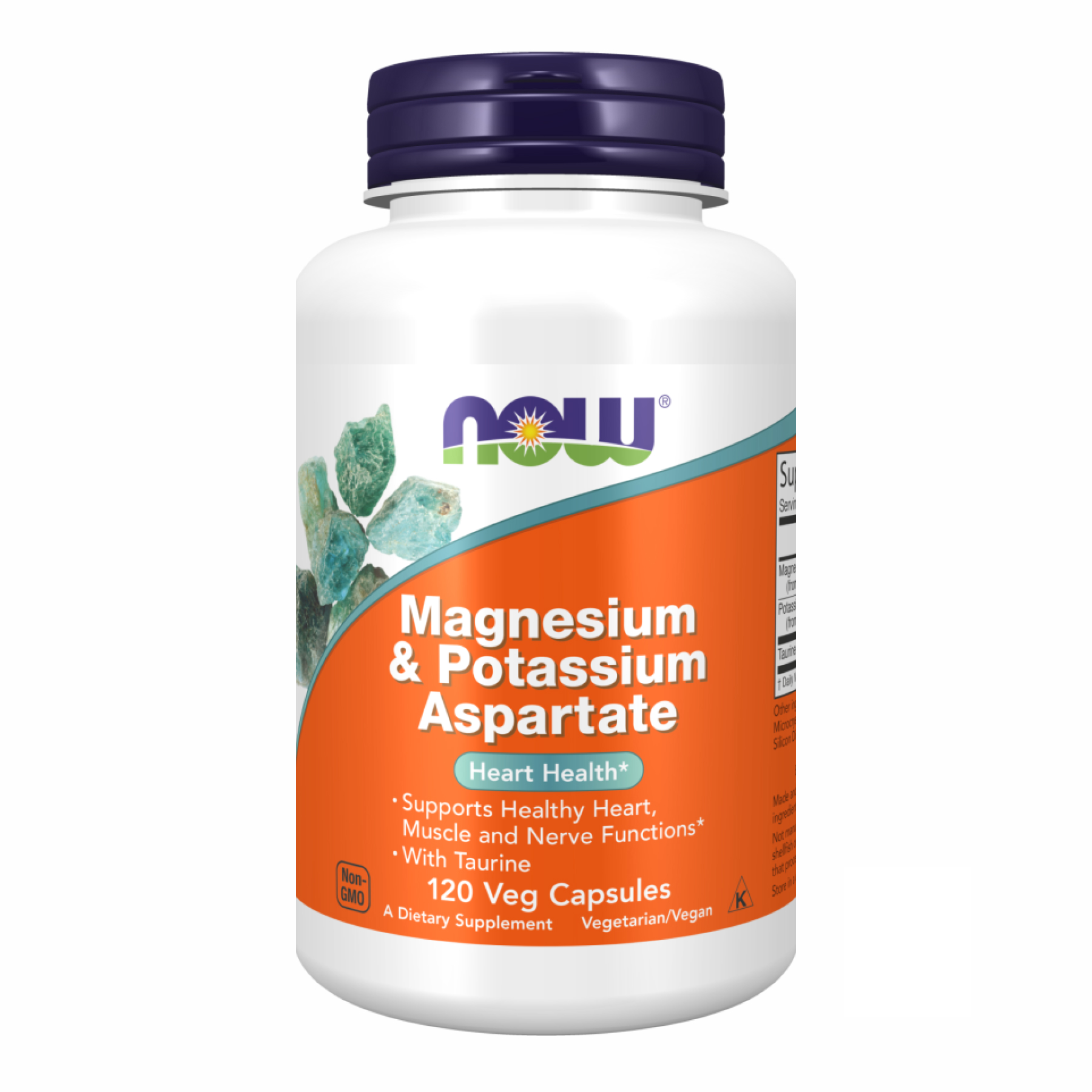 Now Foods Magnesium & Potassium Aspartate - 120 vcaps 2022-10-0032