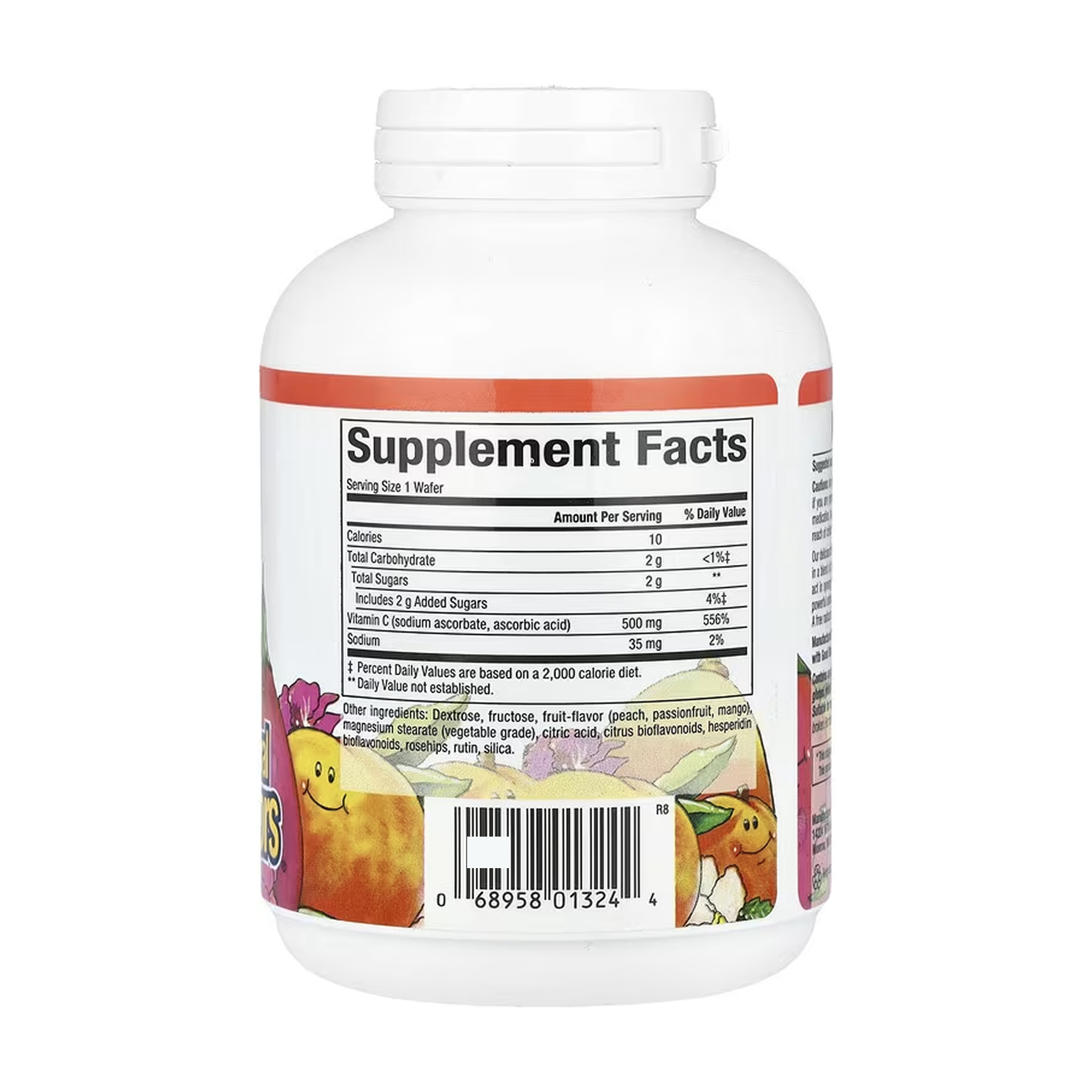 Natural Factors Vitamin C 500 mg - 90 Chewable Wafers Peach Passion Fruit and Mango 2023-10-6545