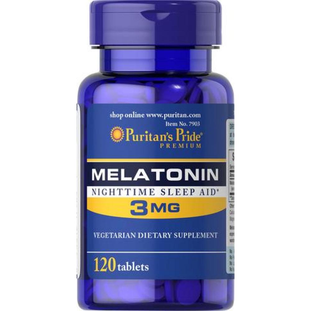 Puritans Pride Melatonin 3mg - 120 tab 100-90-1512755-20