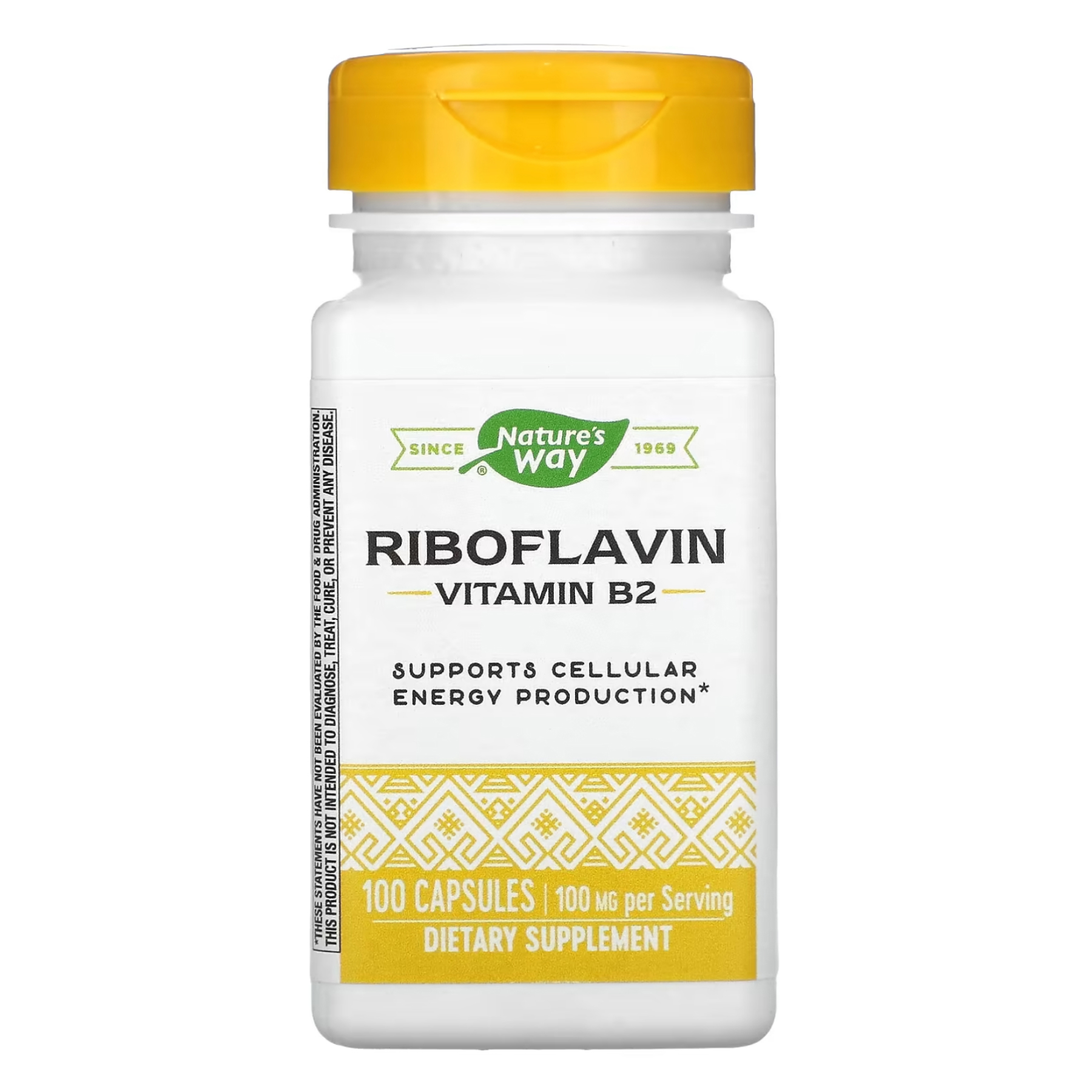 Nature's Way Riboflavin Vitamin B2 - 100 caps 2022-10-2057