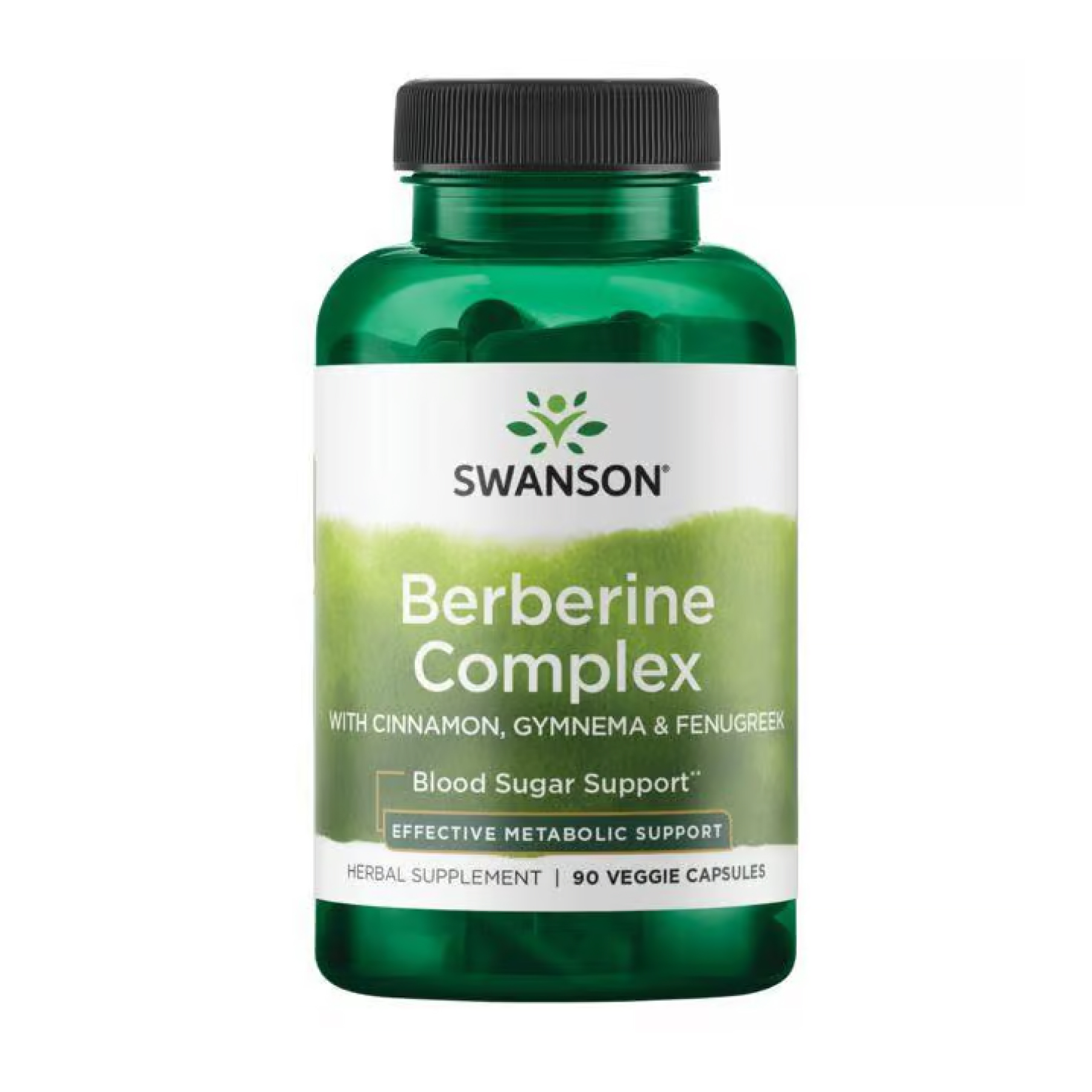 Swanson Berberine Complex with Cinnamon Gymnema & Fenugreek - 90 vcaps 100-43-8395755-20