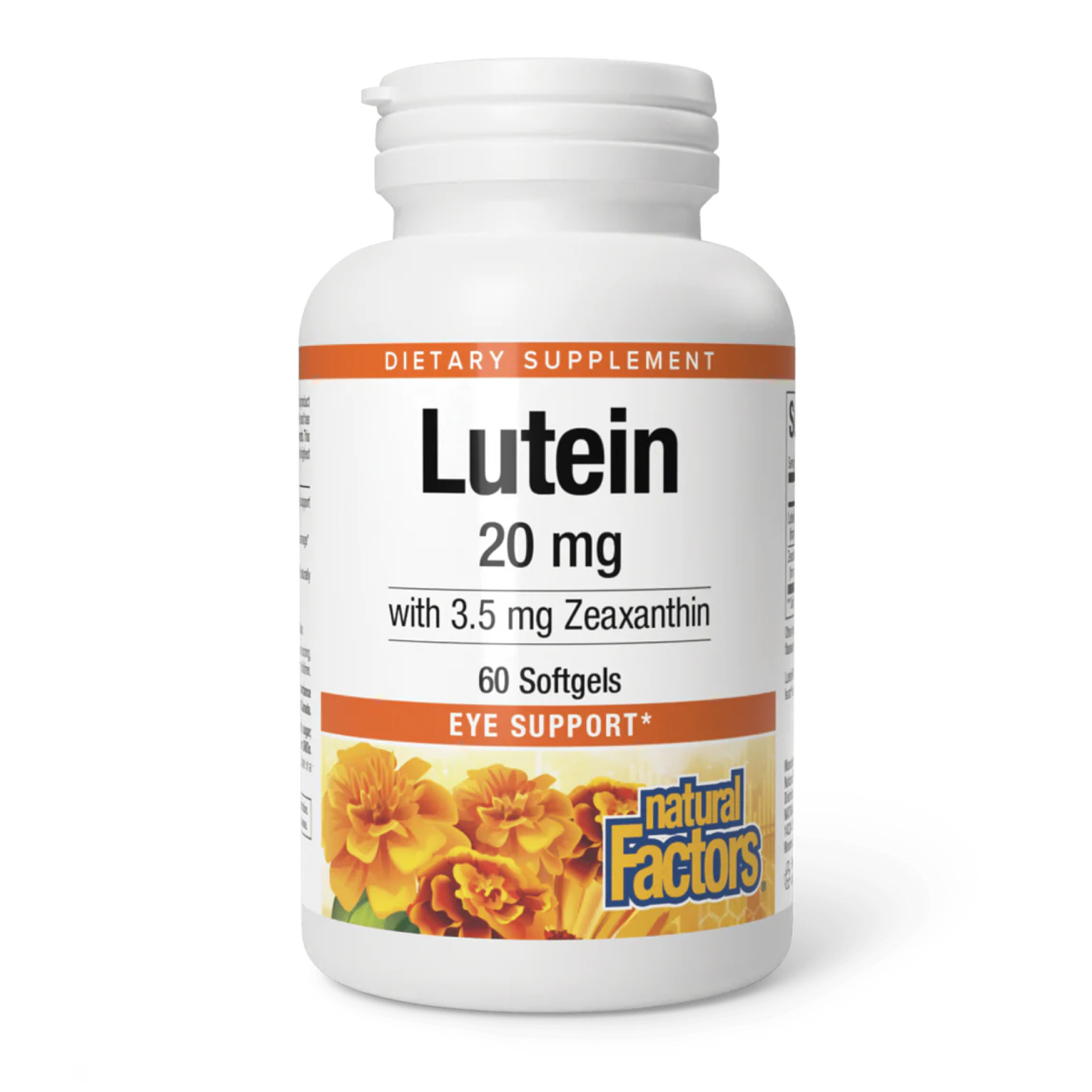 Natural Factors Lutein 20mg - 60 softgels 2023-10-3804