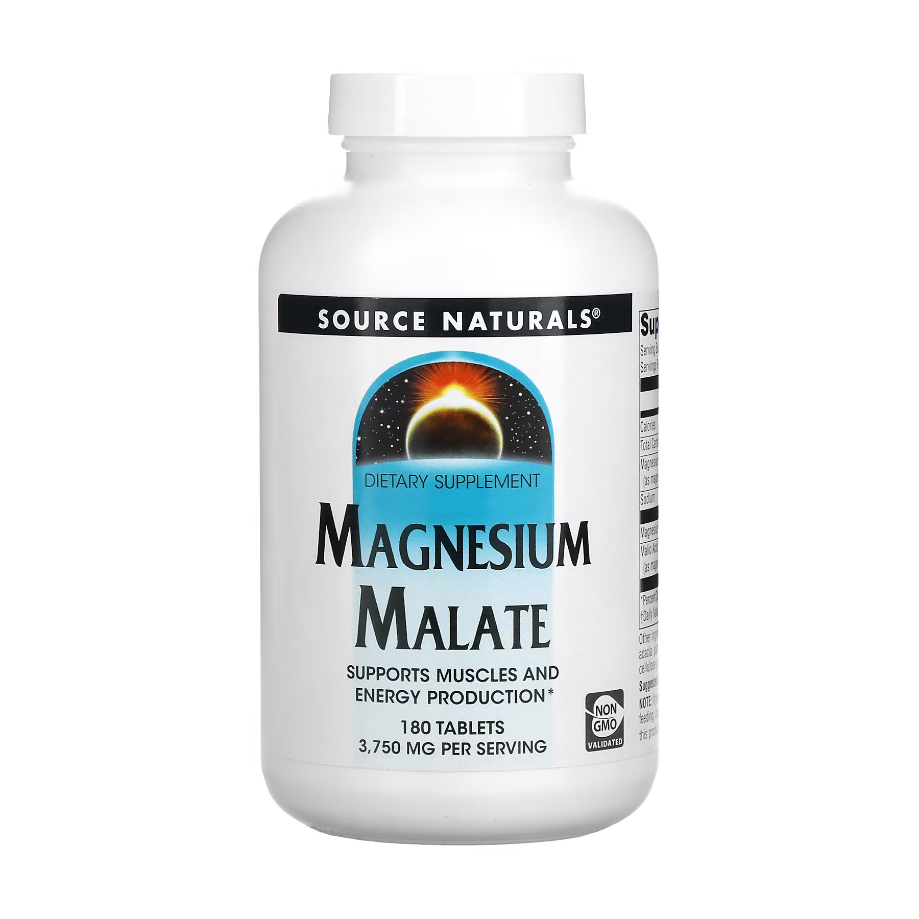 Source Naturals Magnesium Malate 1250 mg - 180 tabs 2023-10-2678