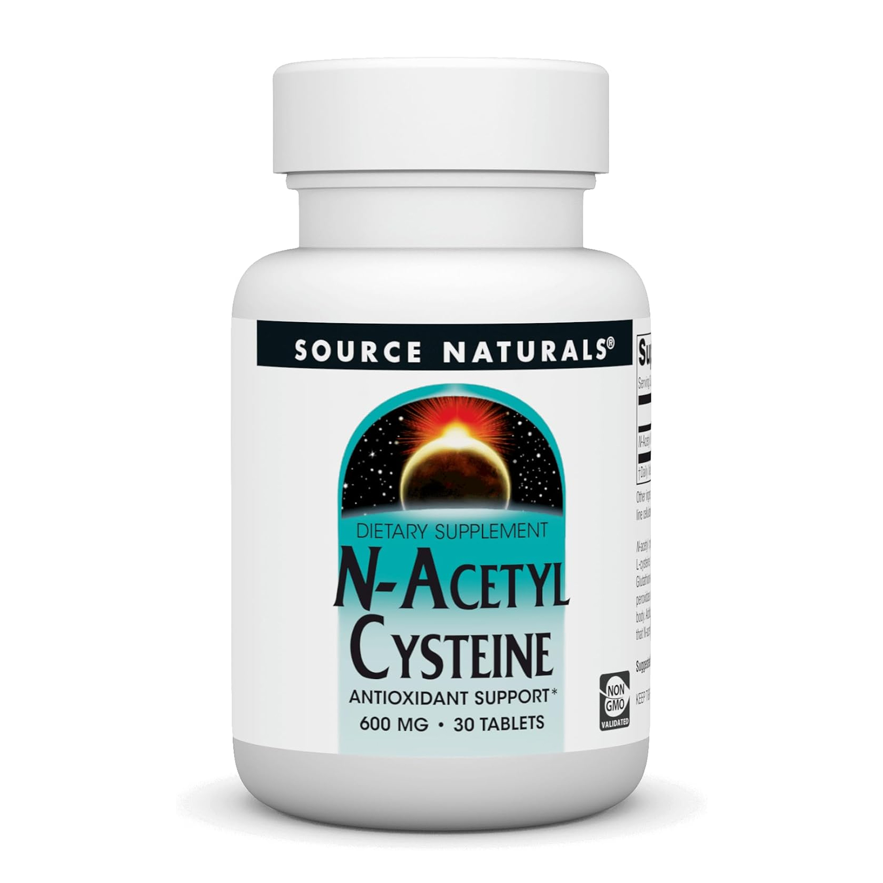 Source Naturals N-Acetyl Cysteine 600mg - 30 tabs 2023-10-5884