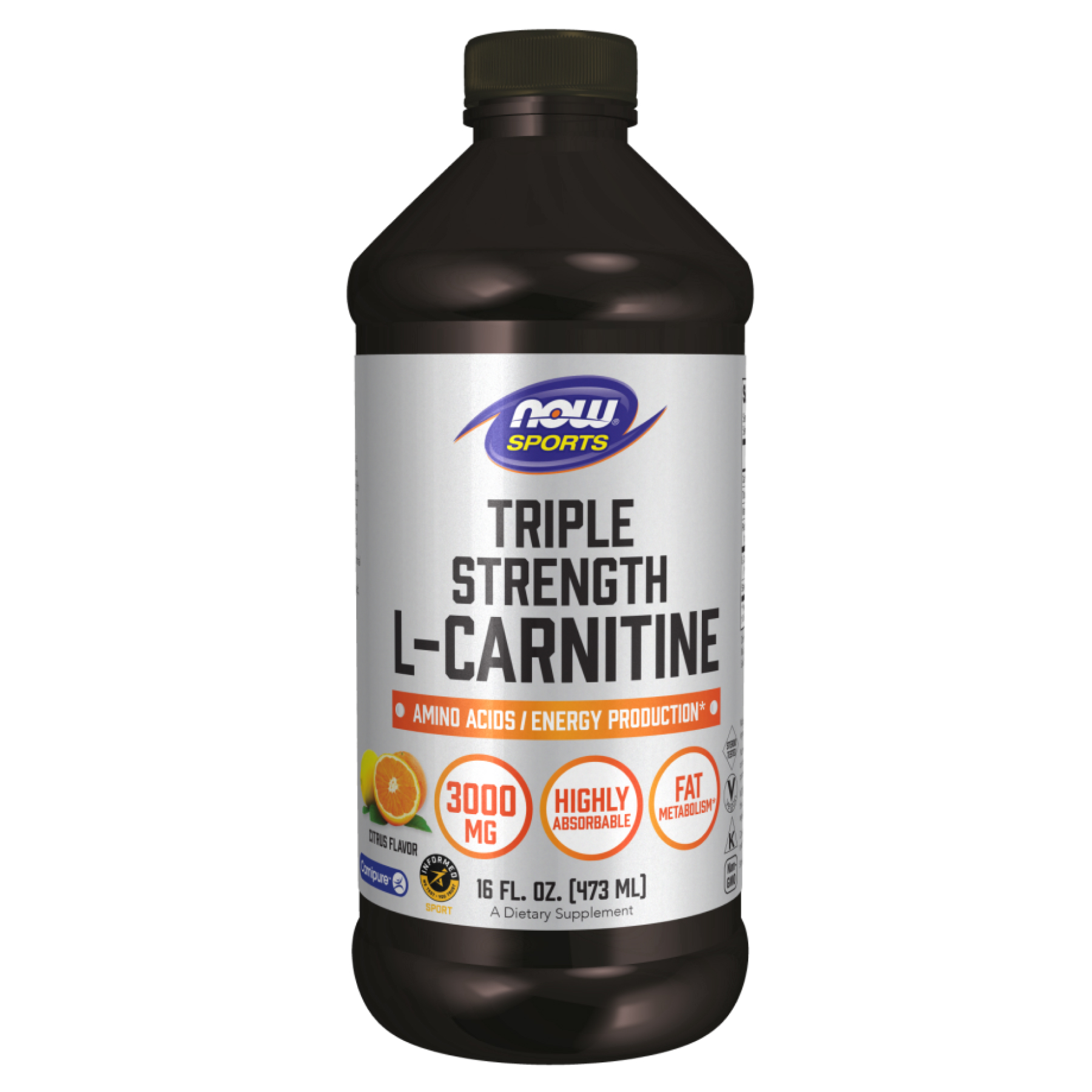 Now Foods Carnitine Liquid 3000mg - 473ml 2022-10-2538