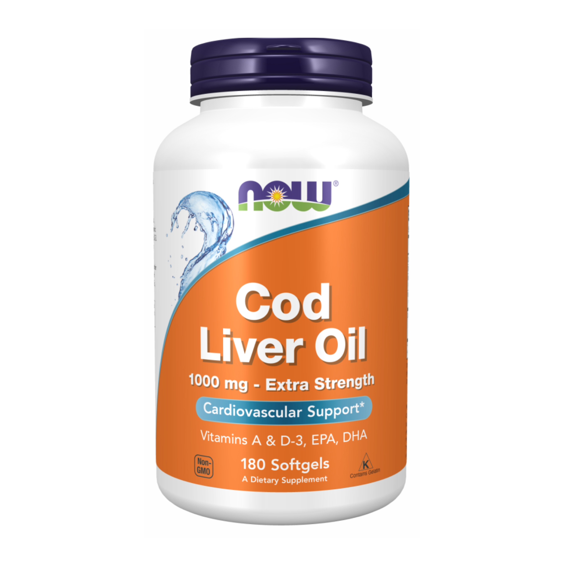 Now Foods Cod Liver Oil 1000mg - 180 sgels 2022-10-2376