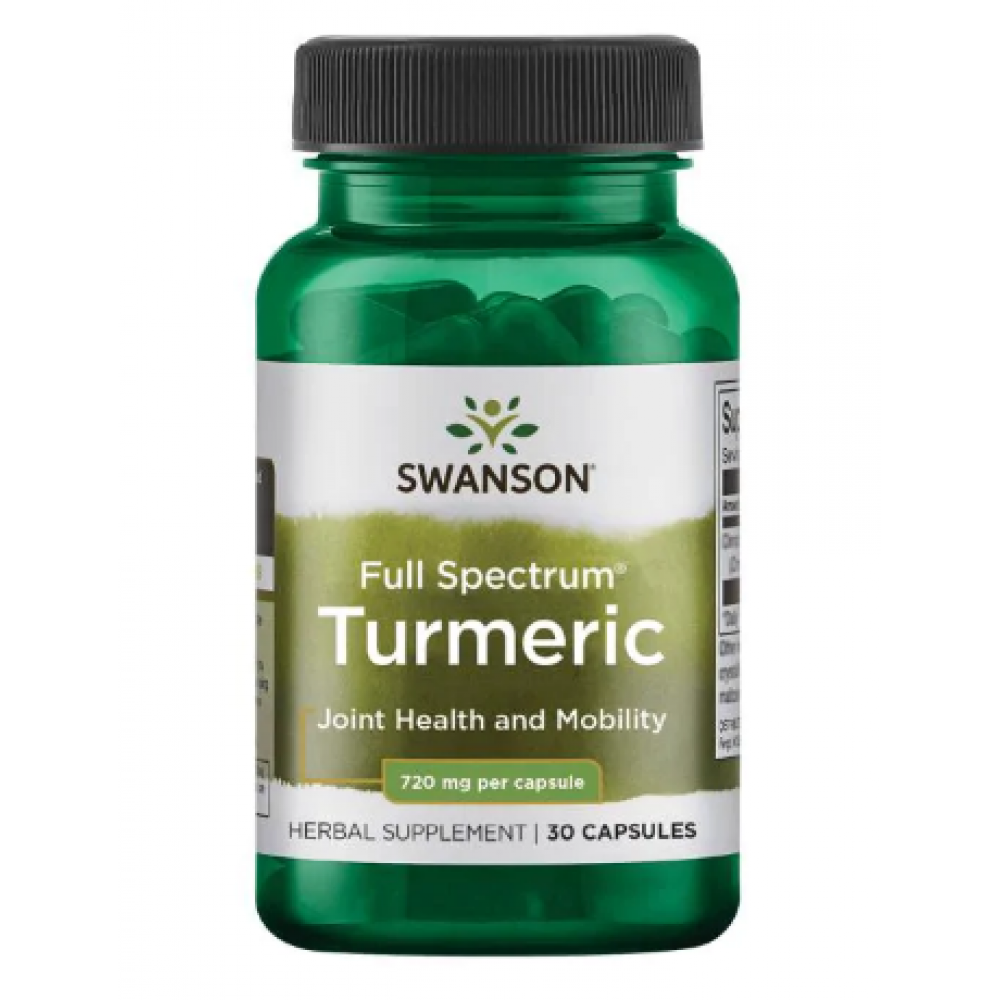 Swanson Turmeric 720mg - 30cap (Пошкоджена банка) 2023-10-7786
