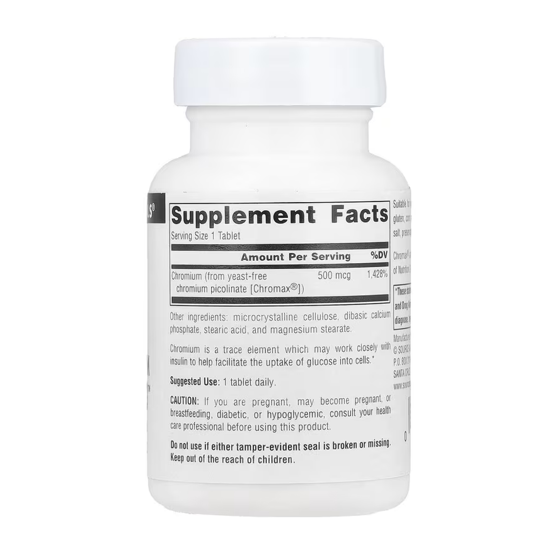Source Naturals Ultra Chromium Picolinate 500™ 500 mcg - 60 tabs 2023-10-5116