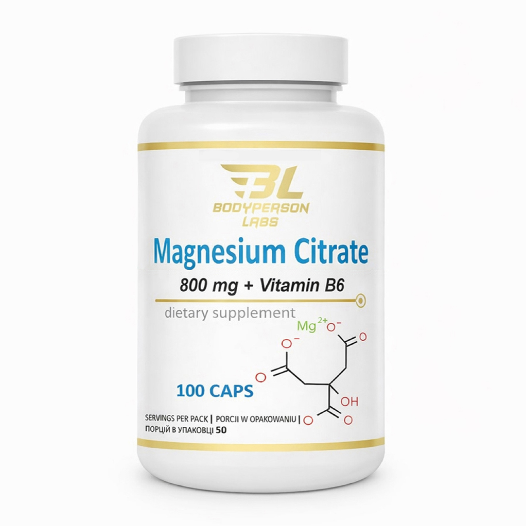 Bodyperson Labs Magne B6 800mg - 100caps 2022-10-2821