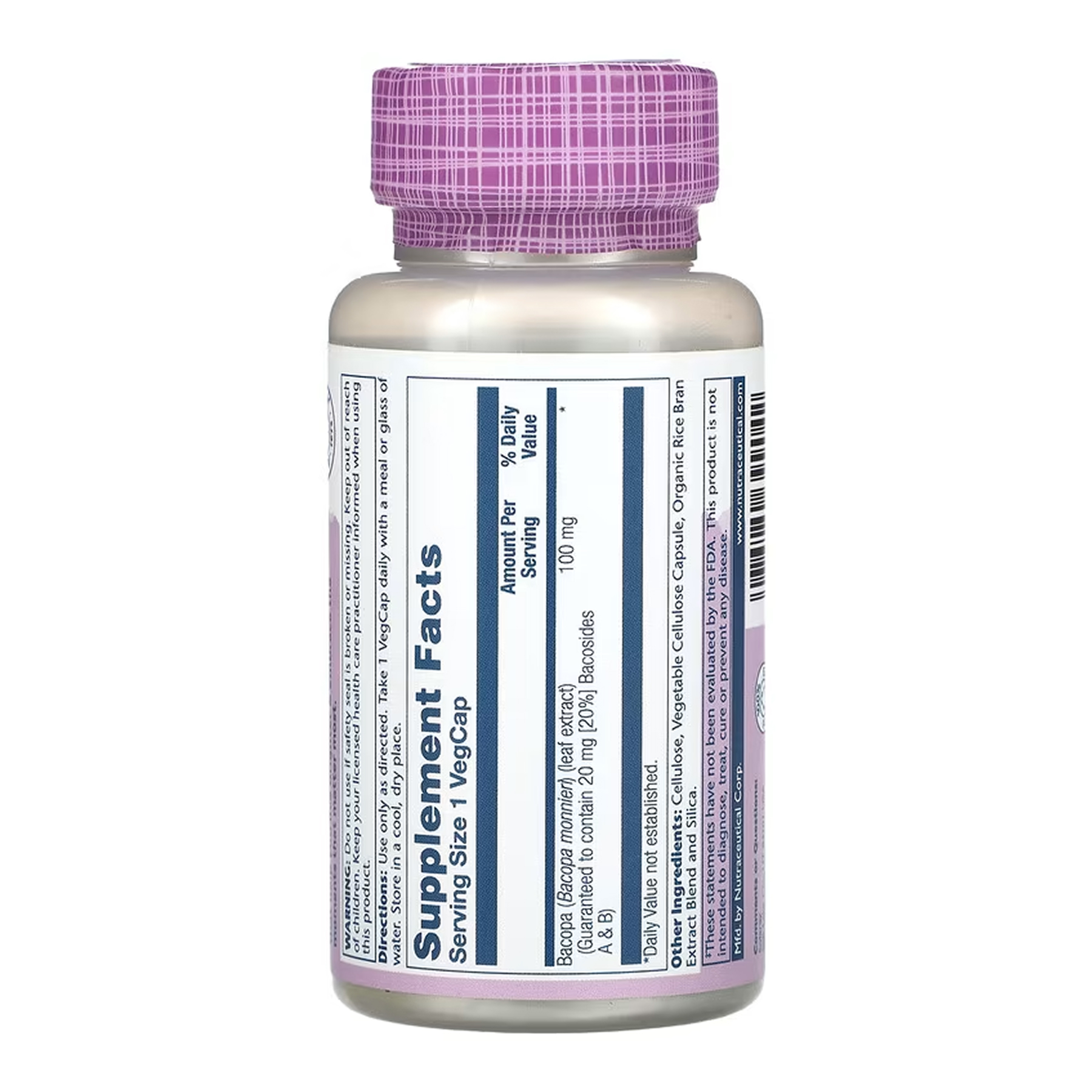Solaray Bacopa 100mg - 60 vcaps 2023-10-6780
