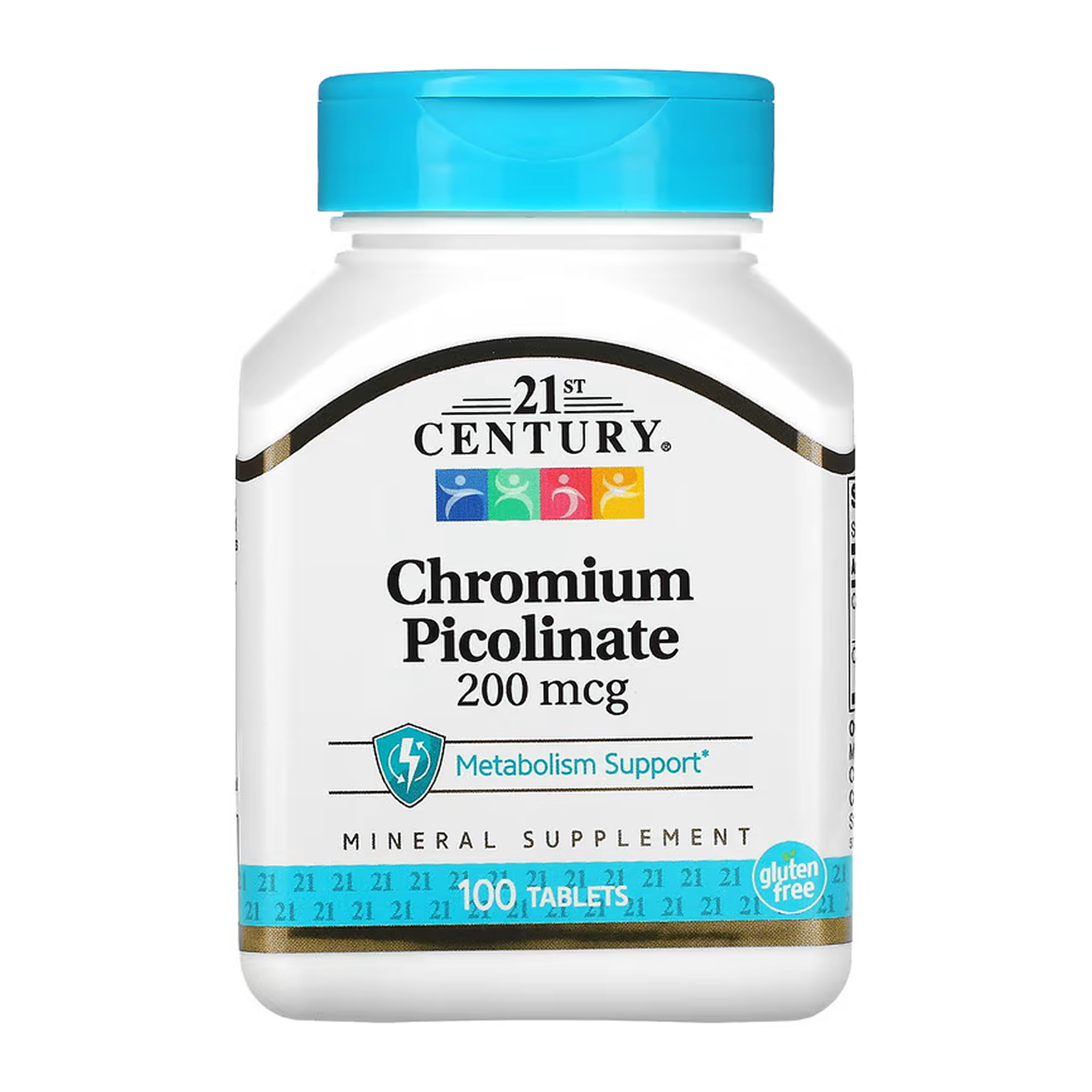 21st Century Chromium Picolinate 200 mcg - 100 tabs 100-48-3606824-20