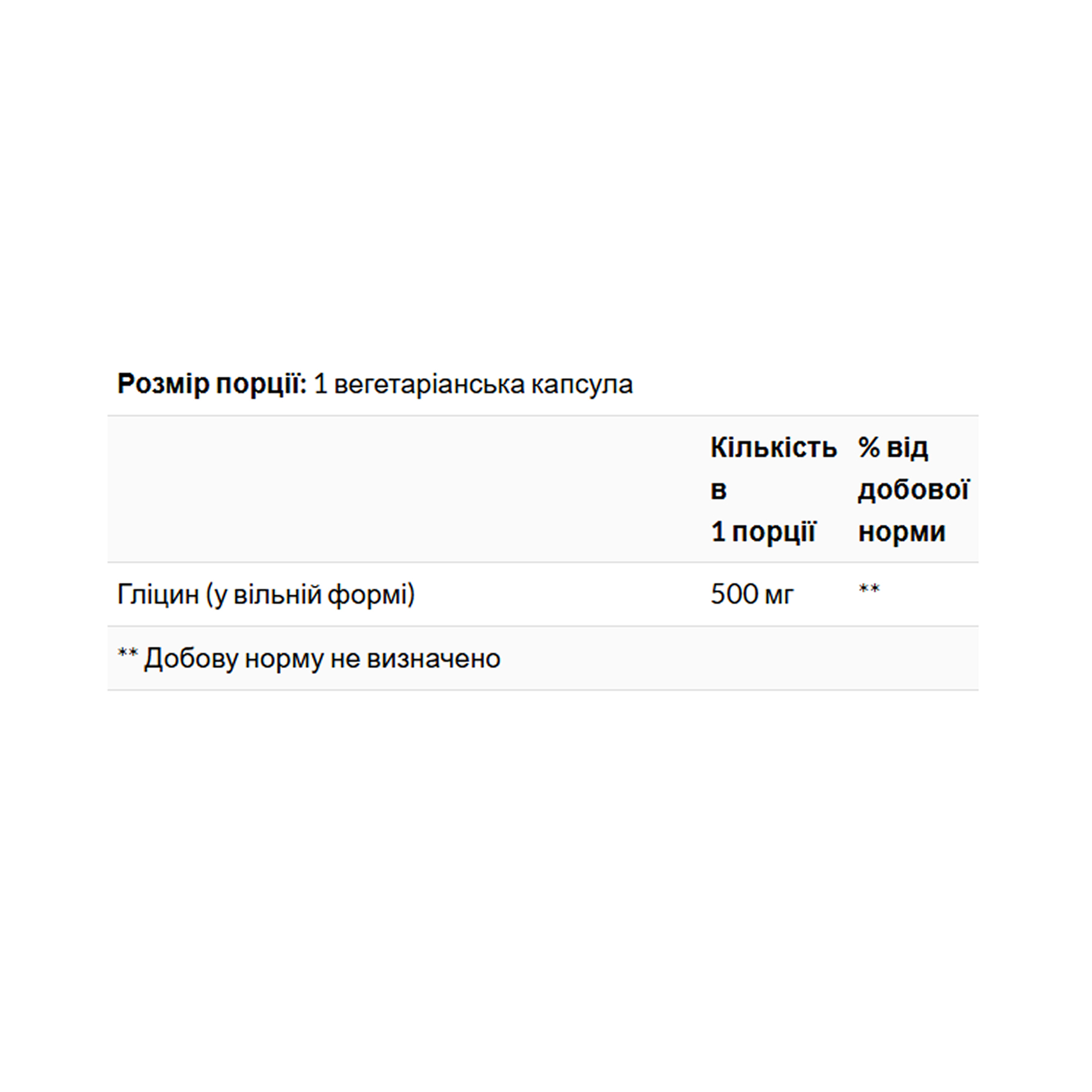 Solgar Glycine 500mg - 100 vcaps 100-49-7475370-20