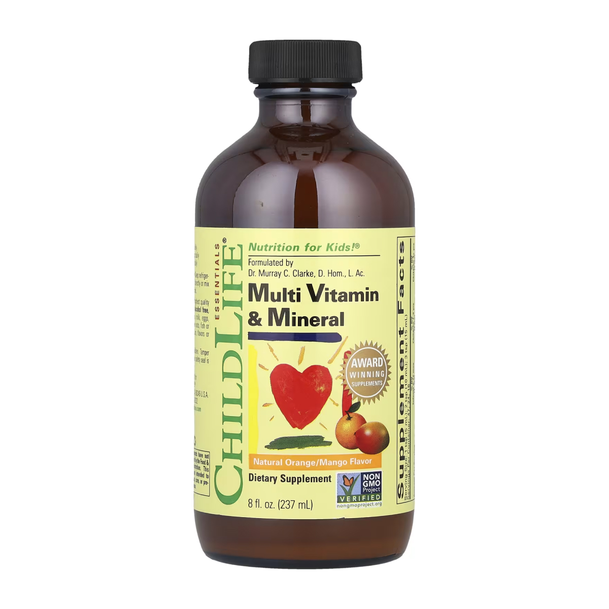 ChildLife Essentials Multi Vitamin & Mineral - 237ml Natural Orange Mango 2023-10-3714
