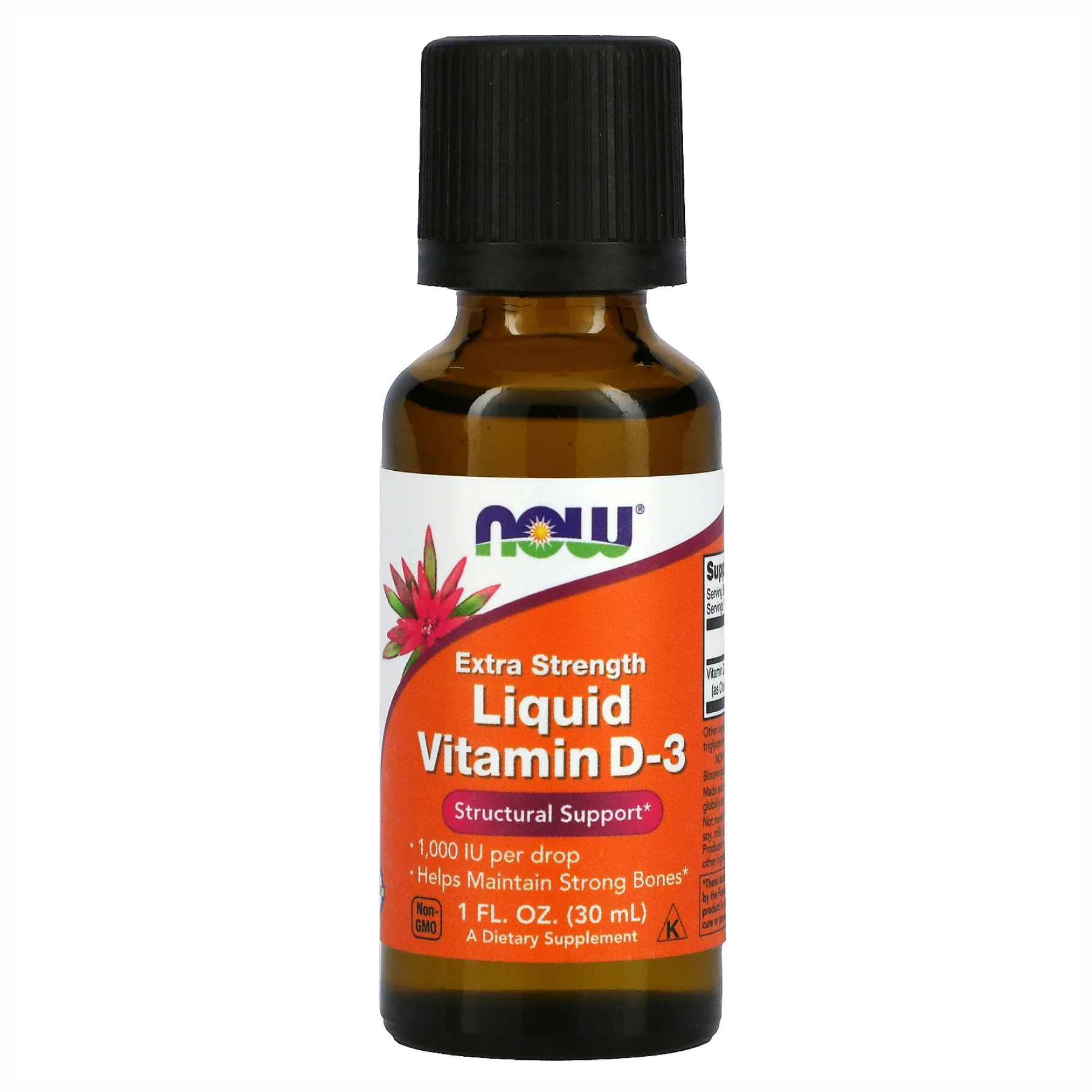 Now Foods Liquid Vitamin D-3 - 30ml (1fl oz) 2022-10-0660