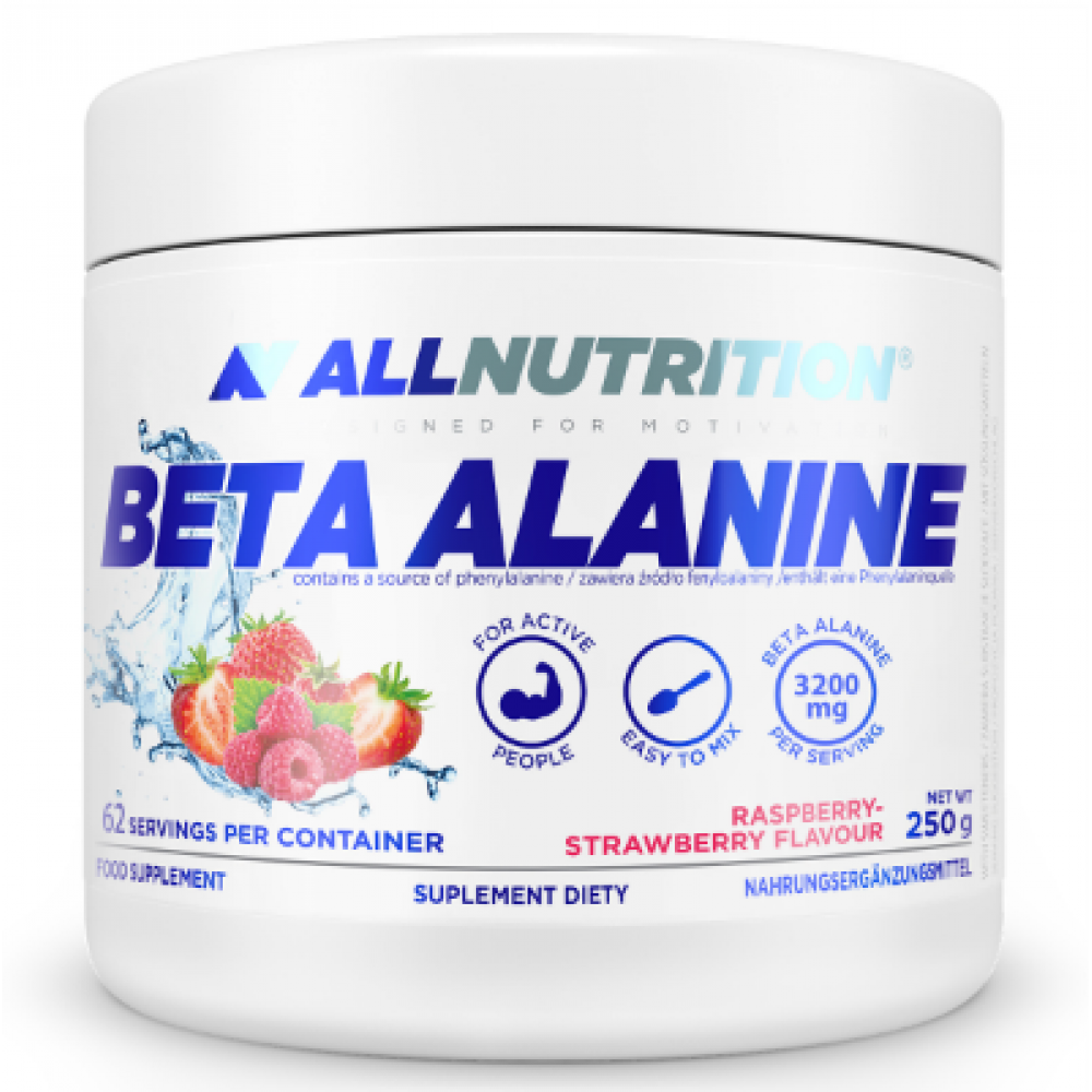 Allnutrition Beta Alanine - 250g Raspberry Strawberry 100-88-4042216-20