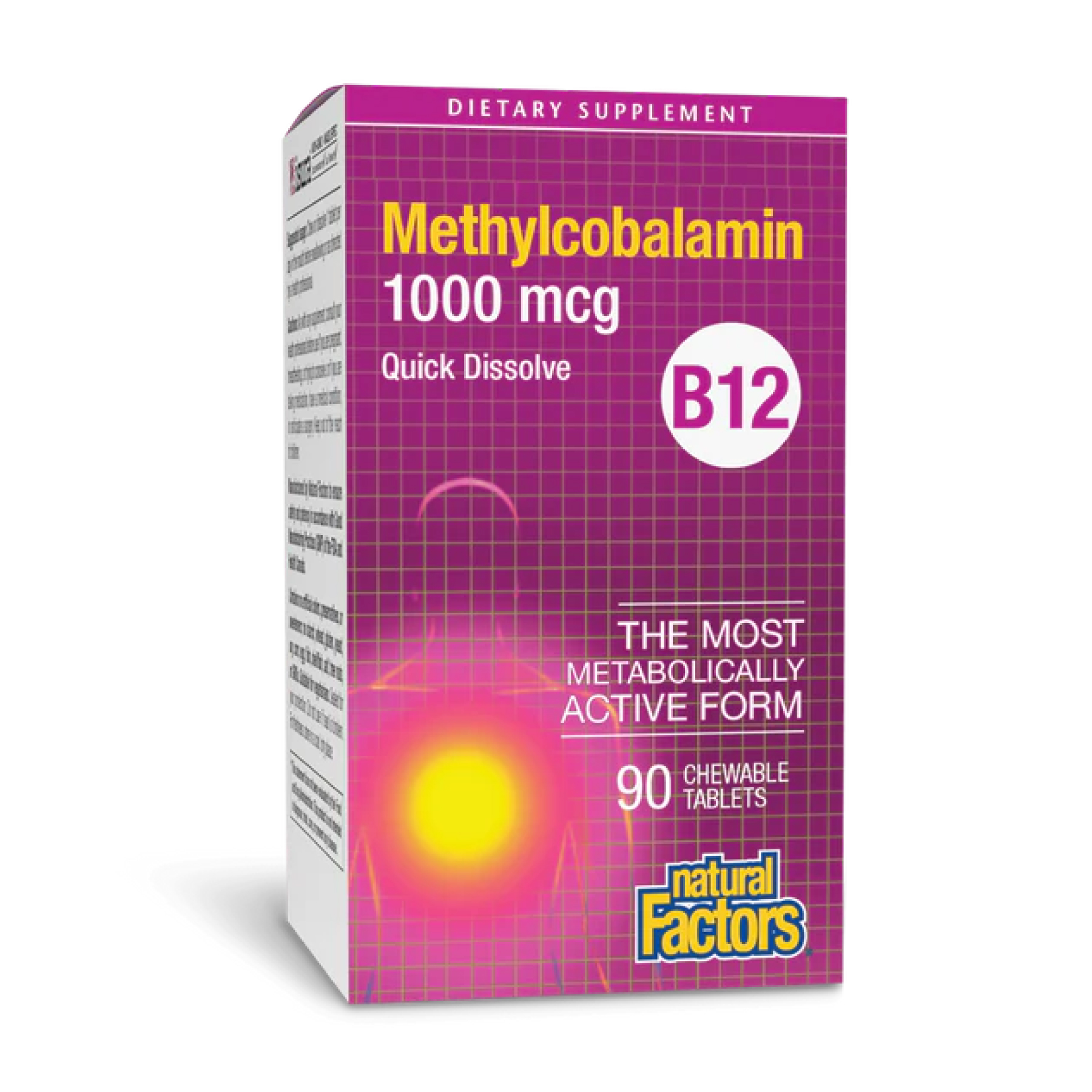 Natural Factors B12 Methylcobalamin 1000 mcg - 90 tabs 2023-10-3806