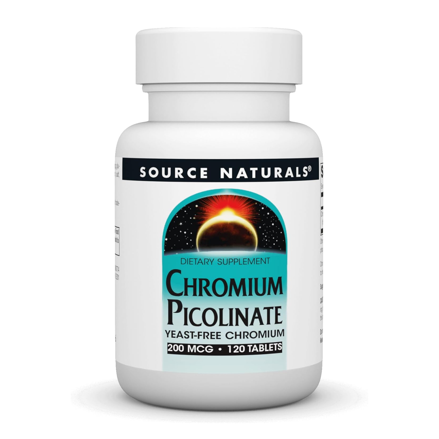 Source Naturals Chromium Picolinate 200 mcg Yeast Free - 120 tabs 2023-10-5118