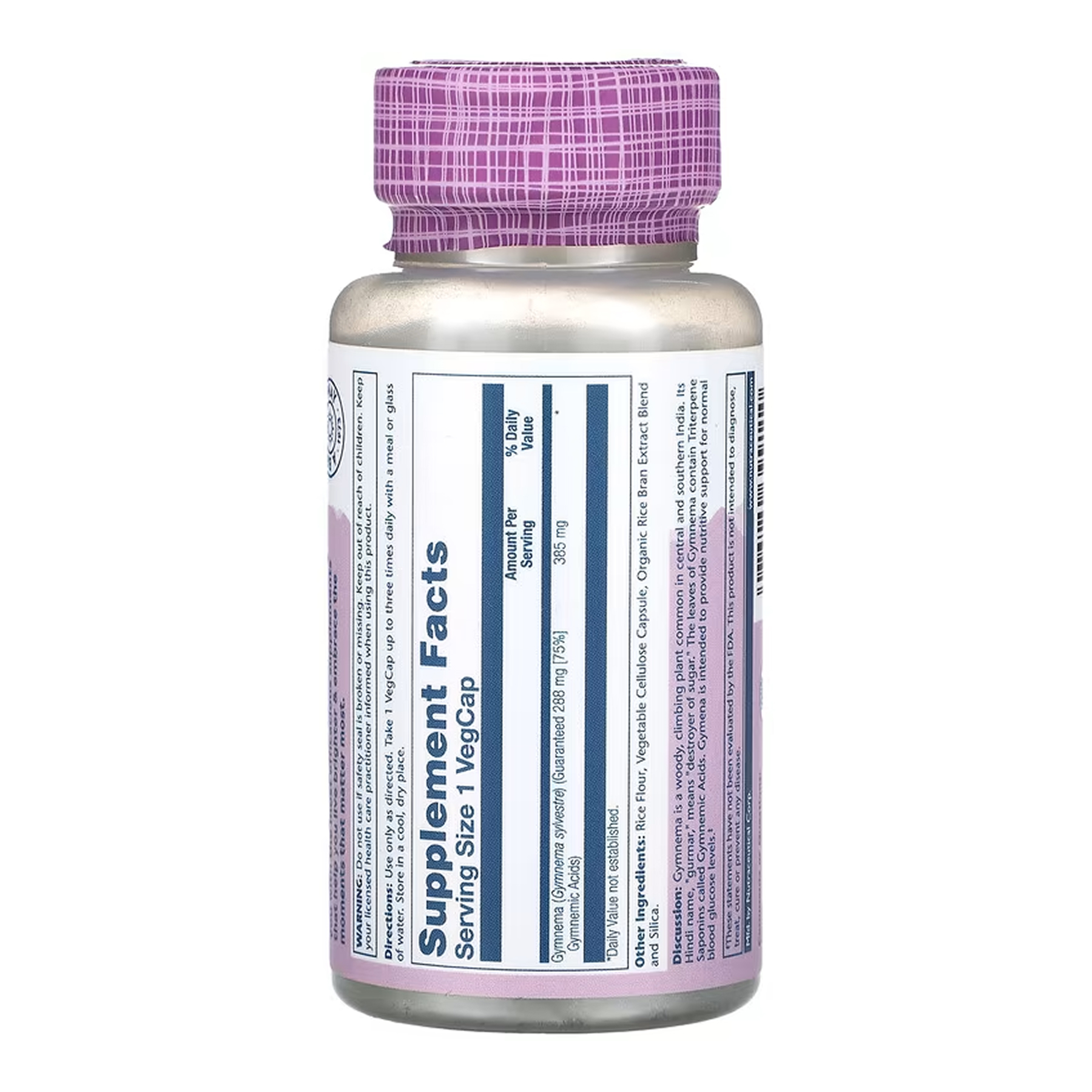 Solaray Gymnema 385mg - 60 vcaps 2023-10-6781