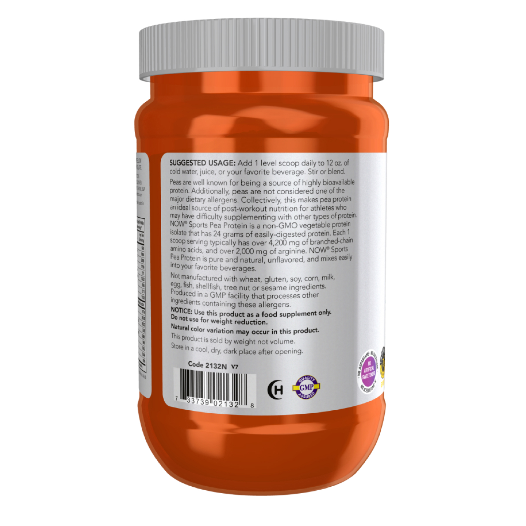 Now Foods Pea Protein - 907g Unflavored 2022-10-2589