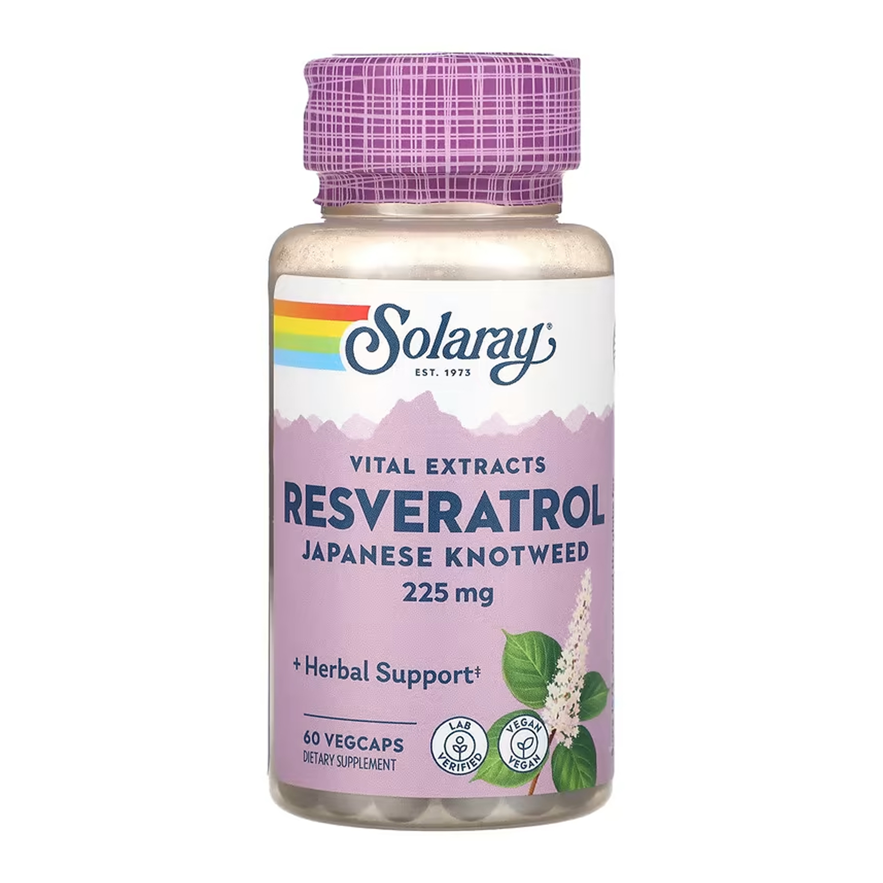 Solaray Triple Strength Resveratrol 225mg - 60 vcaps 2023-10-7163