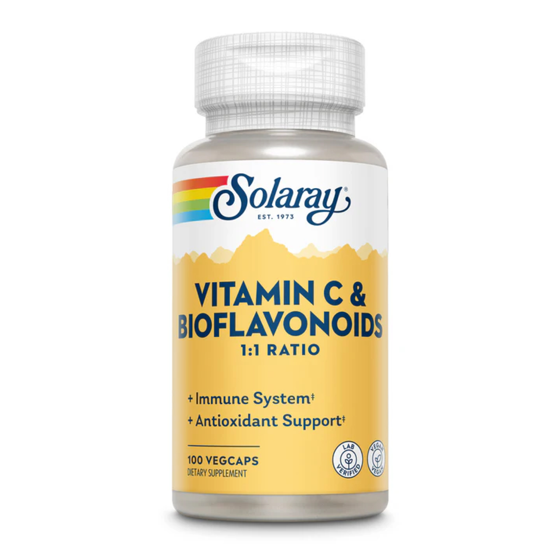 Solaray Vitamin C & Bioflavonoids 1:1 500mg - 100 vcaps 2023-10-3153