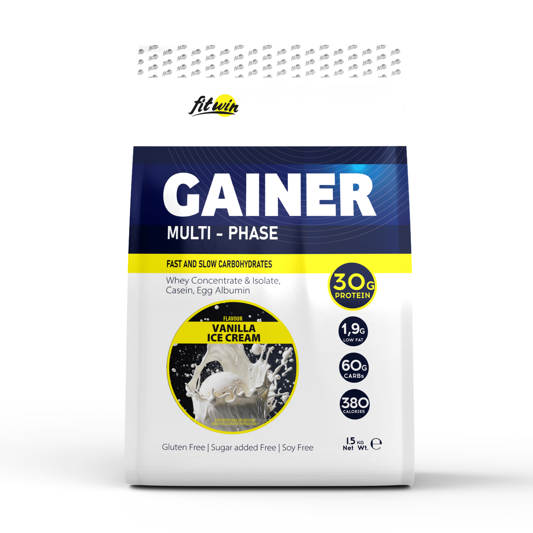 FitWin Gainer - 1500g Vanilla Ice Cream 2023-10-2052