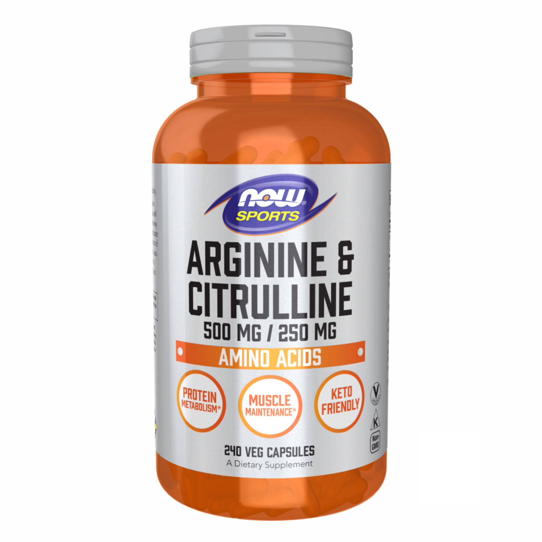 Now Foods Arginine Citrulline 500mg/250mg - 240 vcaps 2022-10-1371