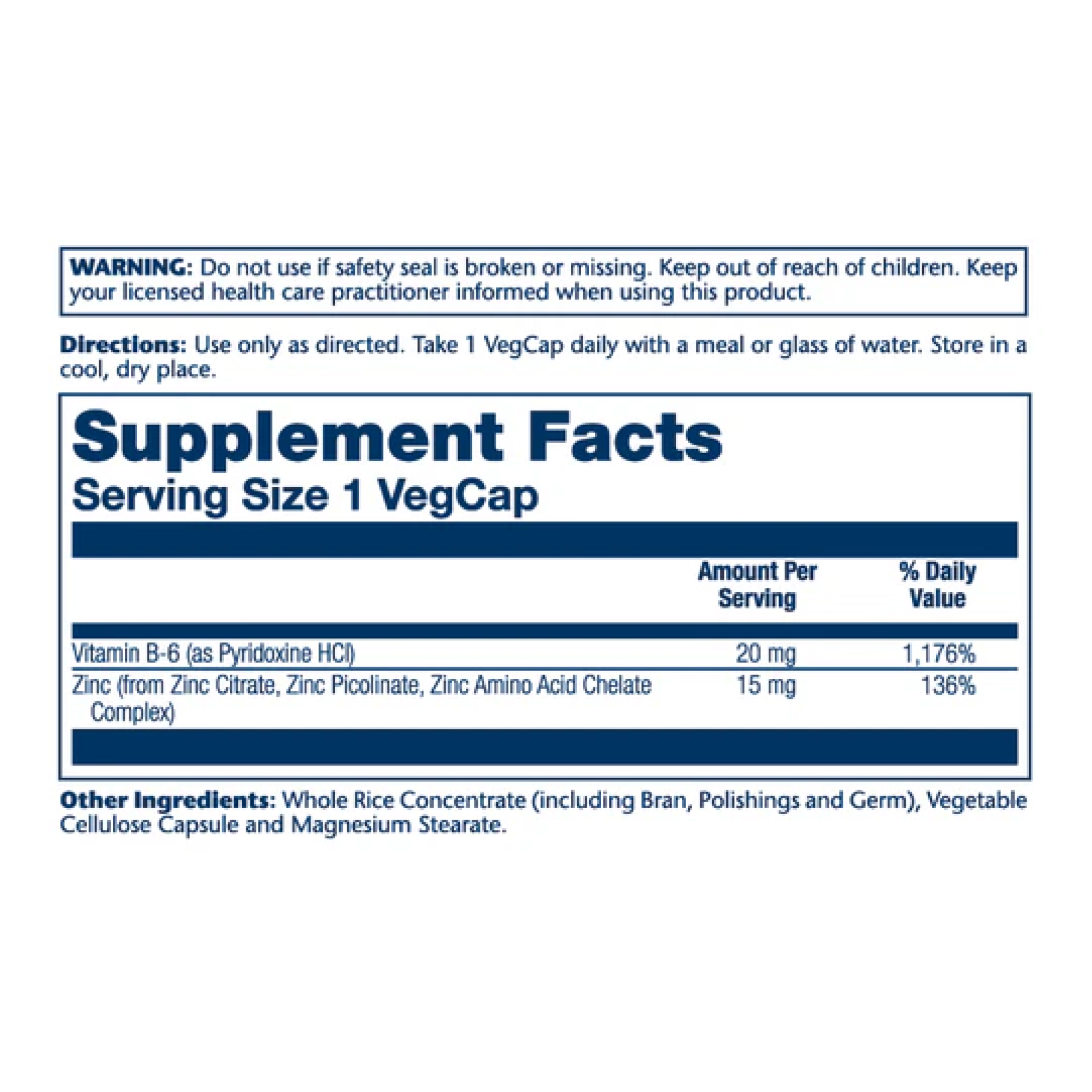 Solaray Bio Zinc 15mg - 100 vcaps 2023-10-3154
