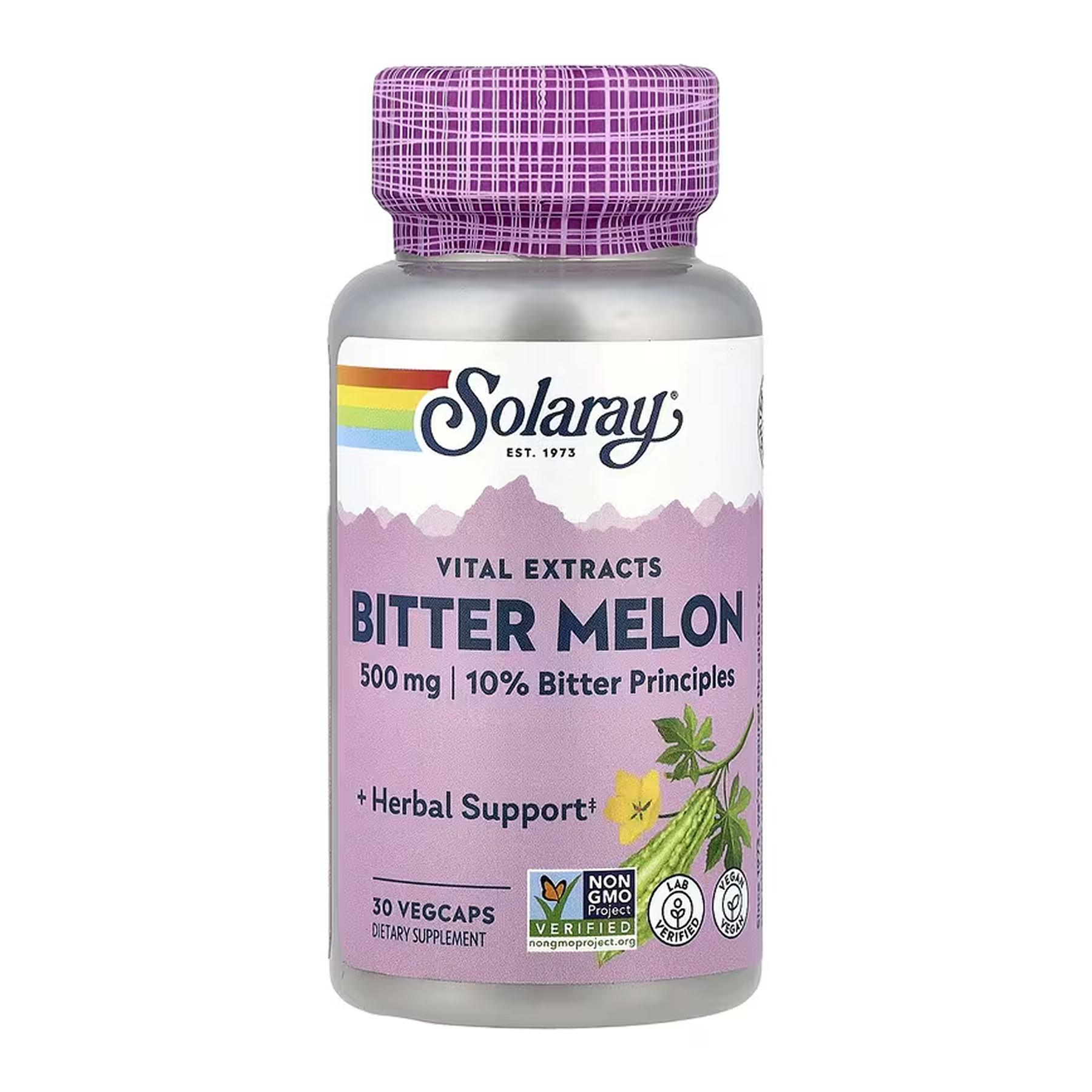 Solaray Bitter Melon Fruit Extract 10% 500mg - 30 vcaps 2023-10-6732