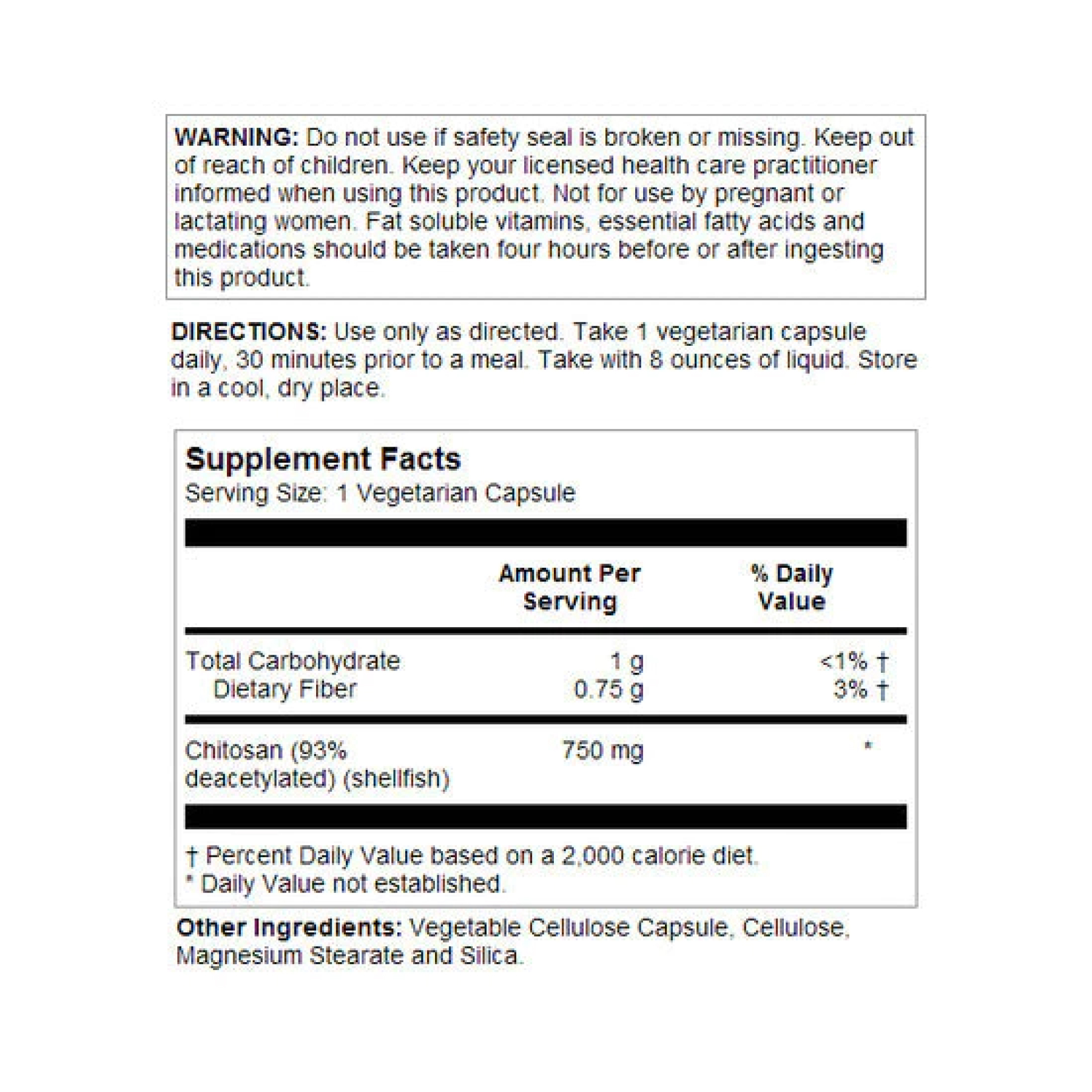 KAL Chitosan 750mg - 120 vcaps 2023-10-2166