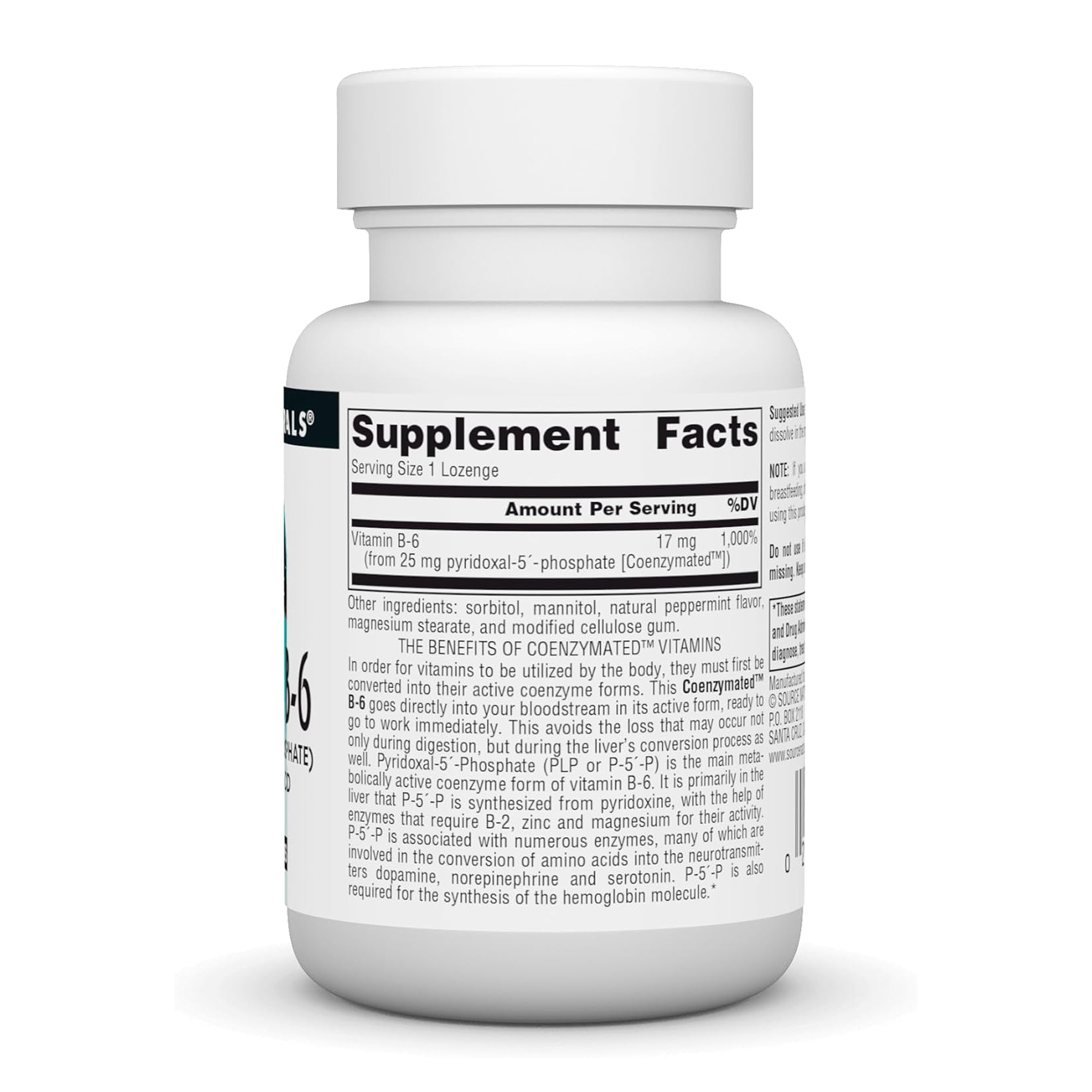 Source Naturals Coenzymated™ Vitamin B-6 25 mg - 60 lozenges 2023-10-6159