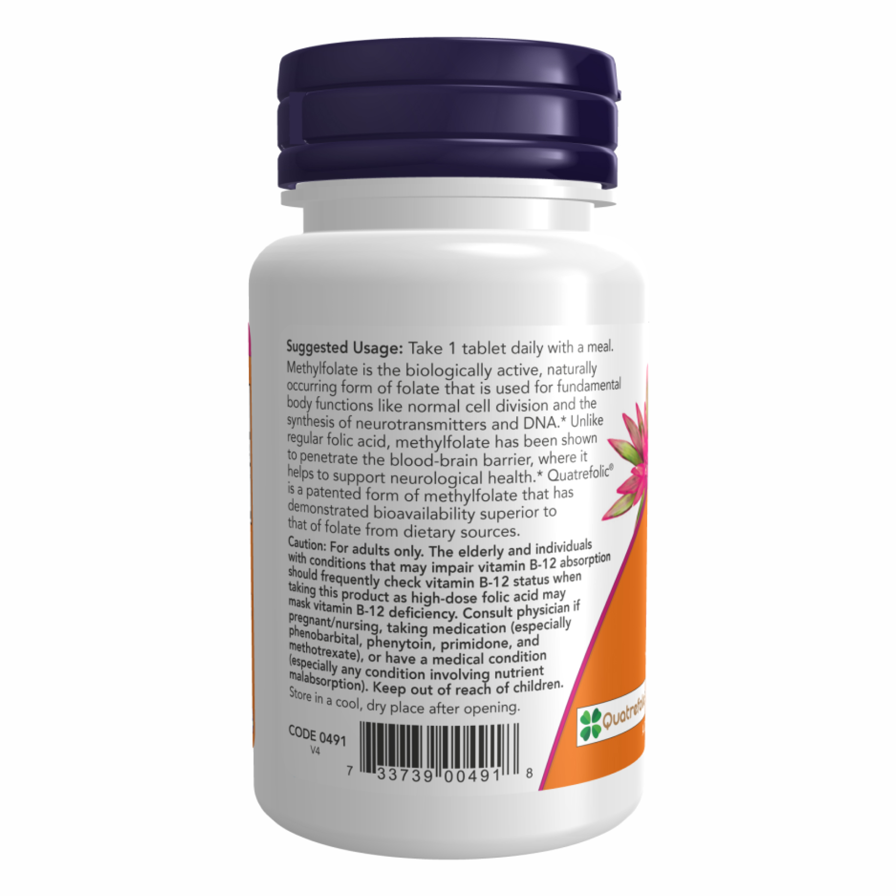 Now Foods Methyl Folate 1000mcg - 90 tabs 2022-10-2060