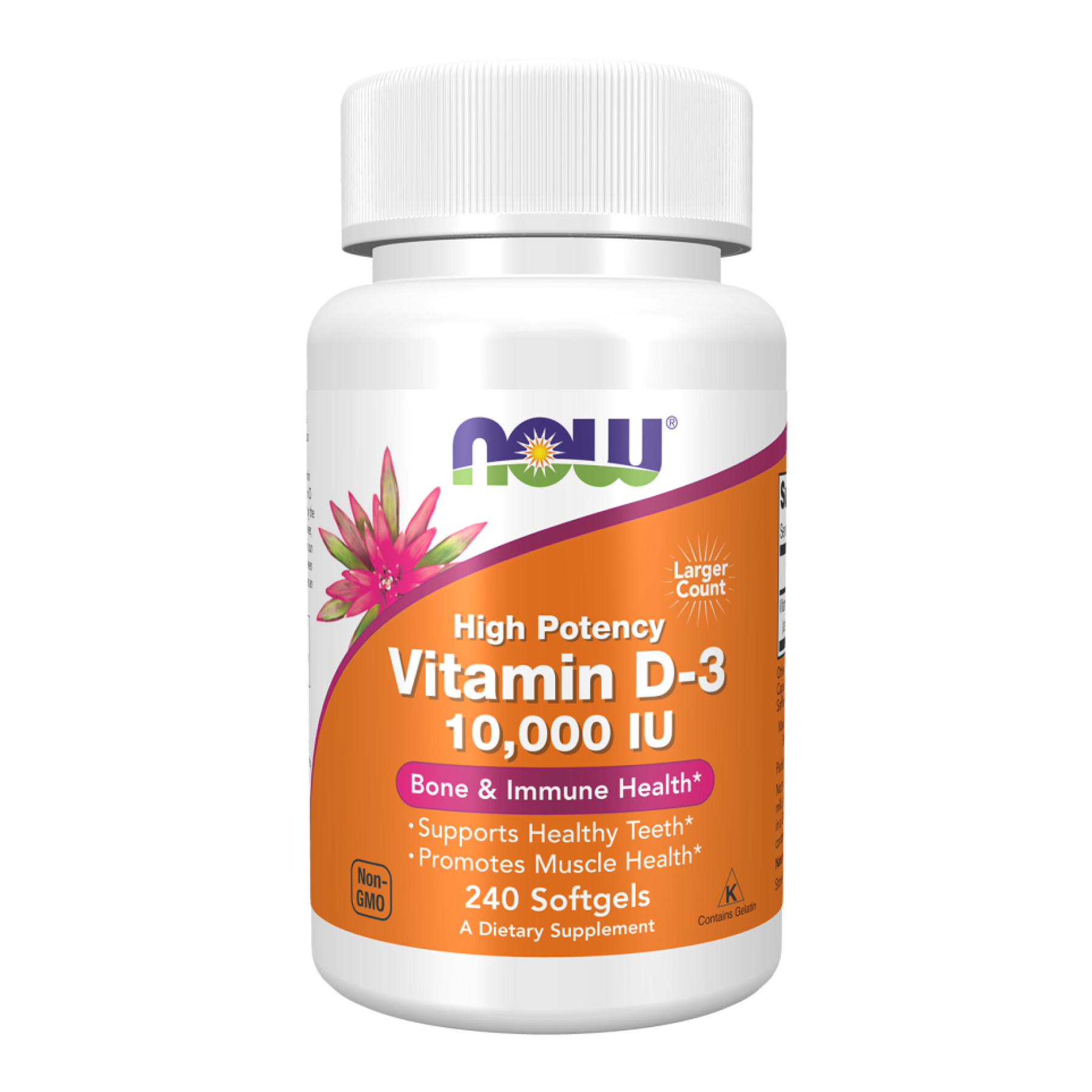 Now Foods VIT D-3 10,000 IU - 240 sgels 2022-10-0662