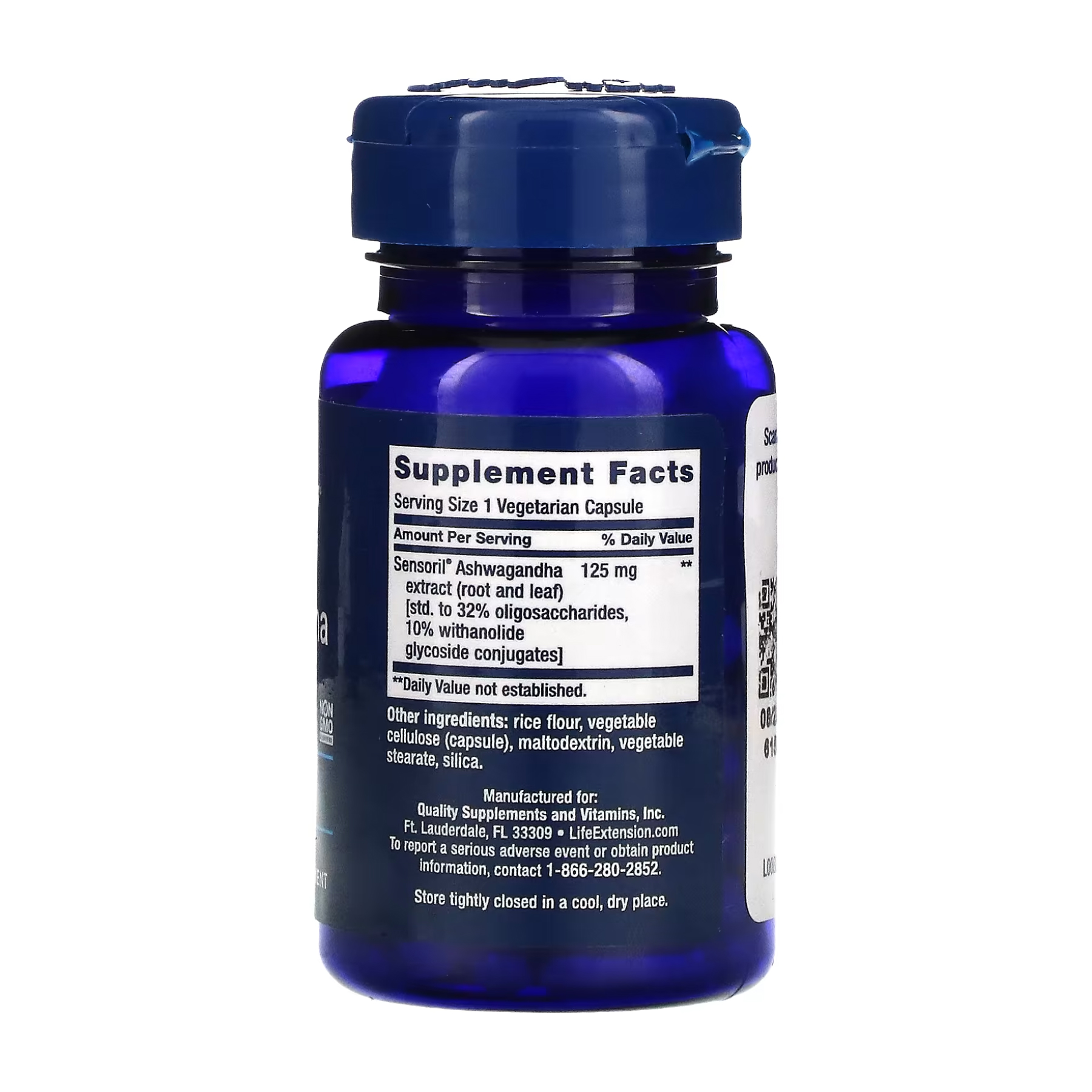 Life Extension Optimized Ashwagandha - 60 vcaps 2022-10-1881