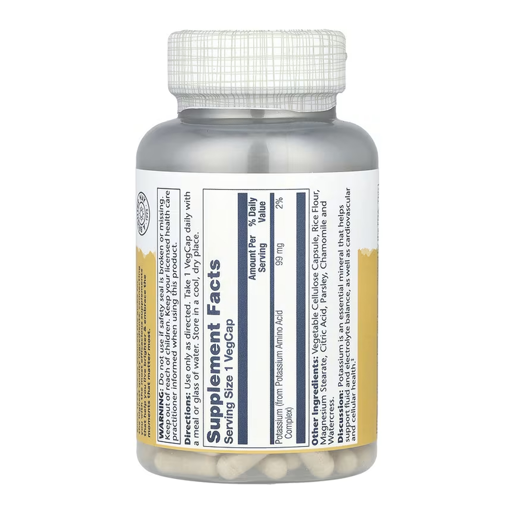 Solaray Potassium 99mg - 200 vcaps 2024-11-0249
