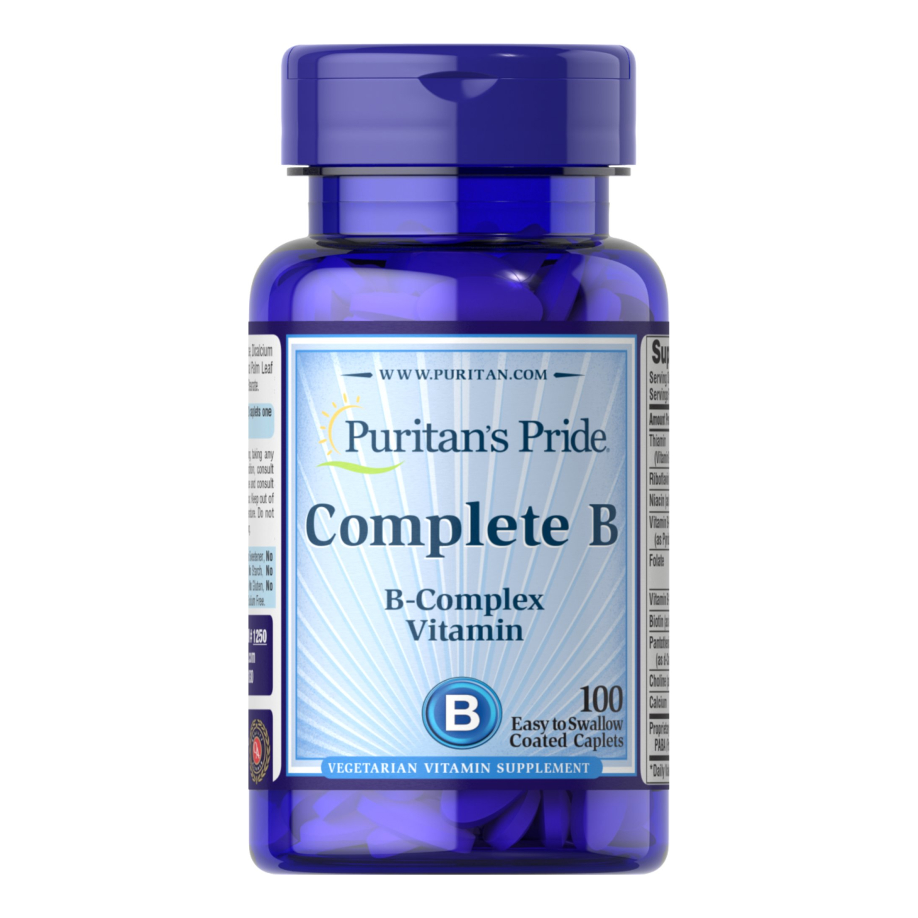 Puritans Pride Complete B (B-Complex Vitamin) - 100caps 100-60-9682625-20