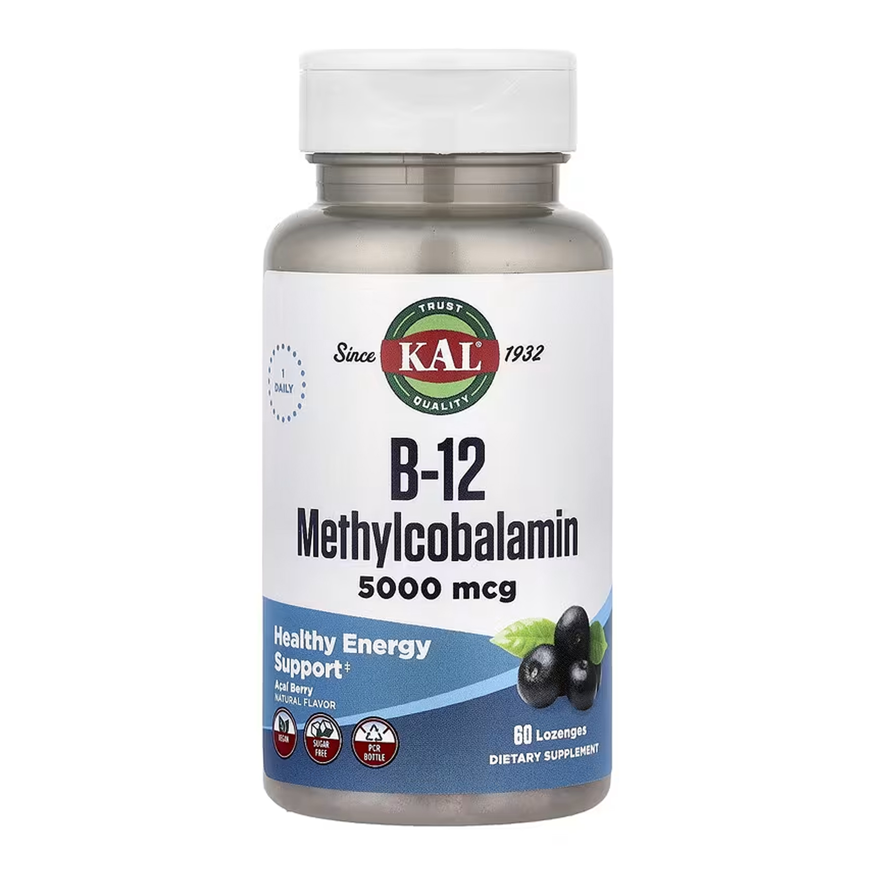 KAL B-12 Methylcobalamin 5000mcg - 60 lozenges 2023-10-7165