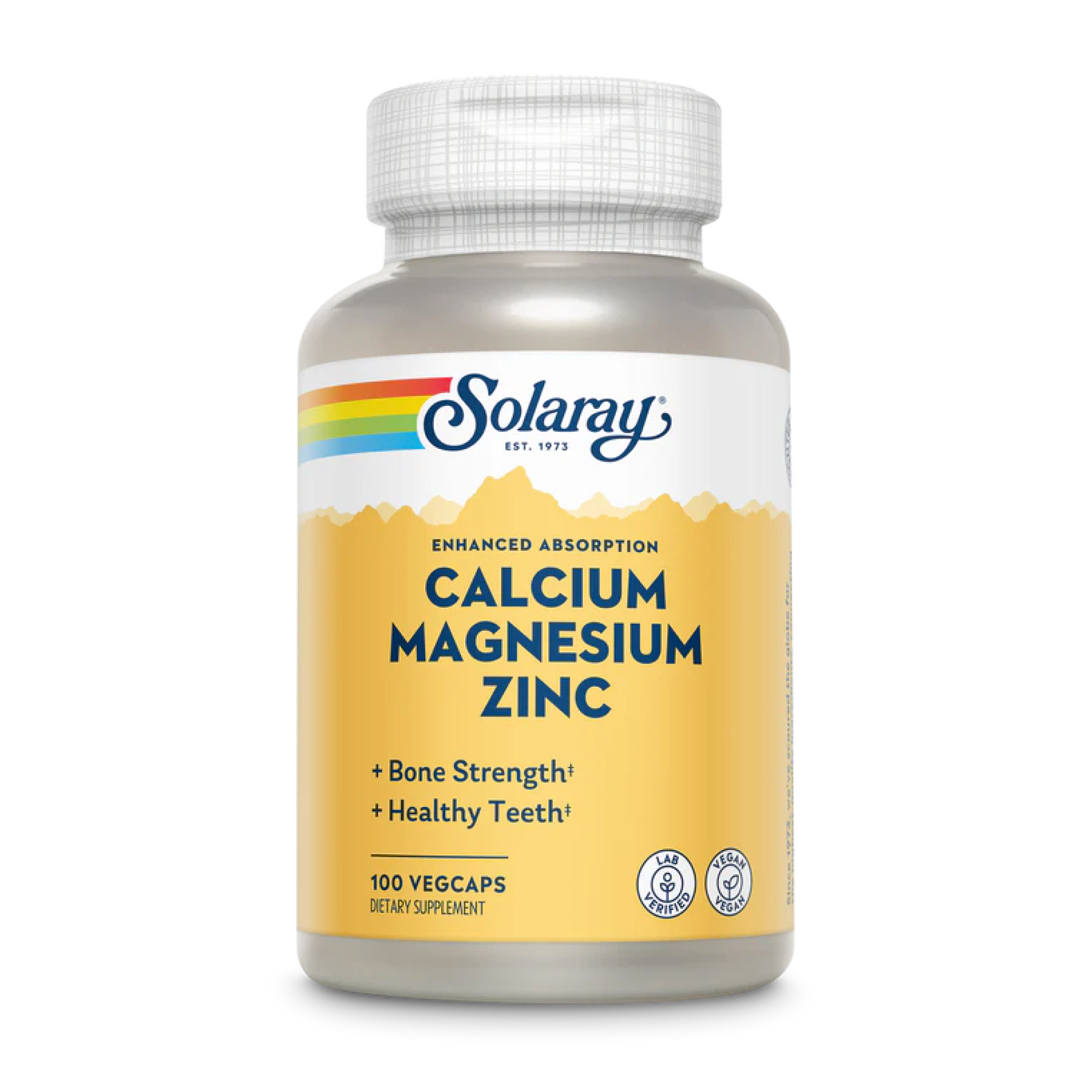 Solaray Calcium Magnesium Zinc - 100 vcaps 2023-10-4430