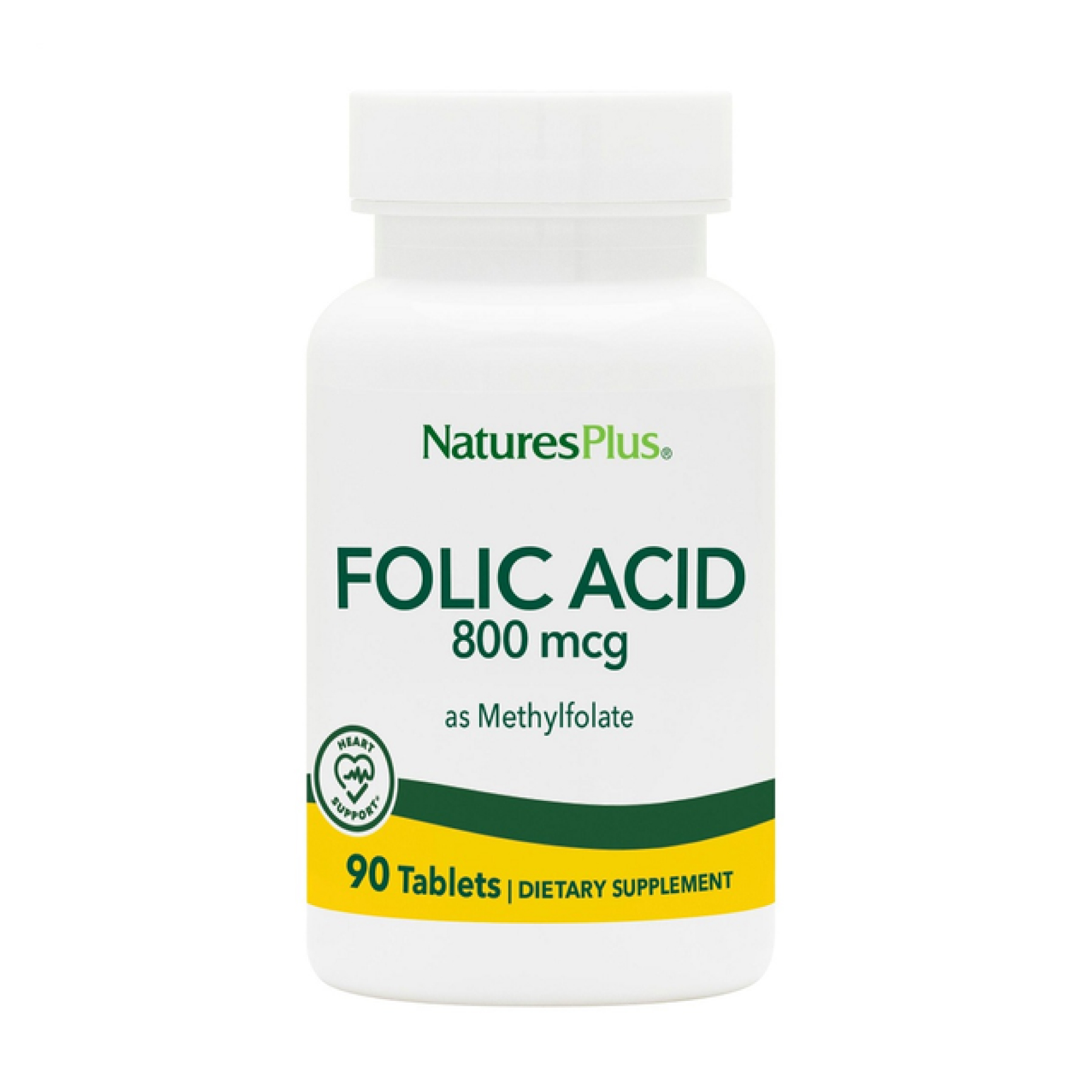 Nature's Plus Folic Acid 800mcg - 90 tabs 2023-10-3227