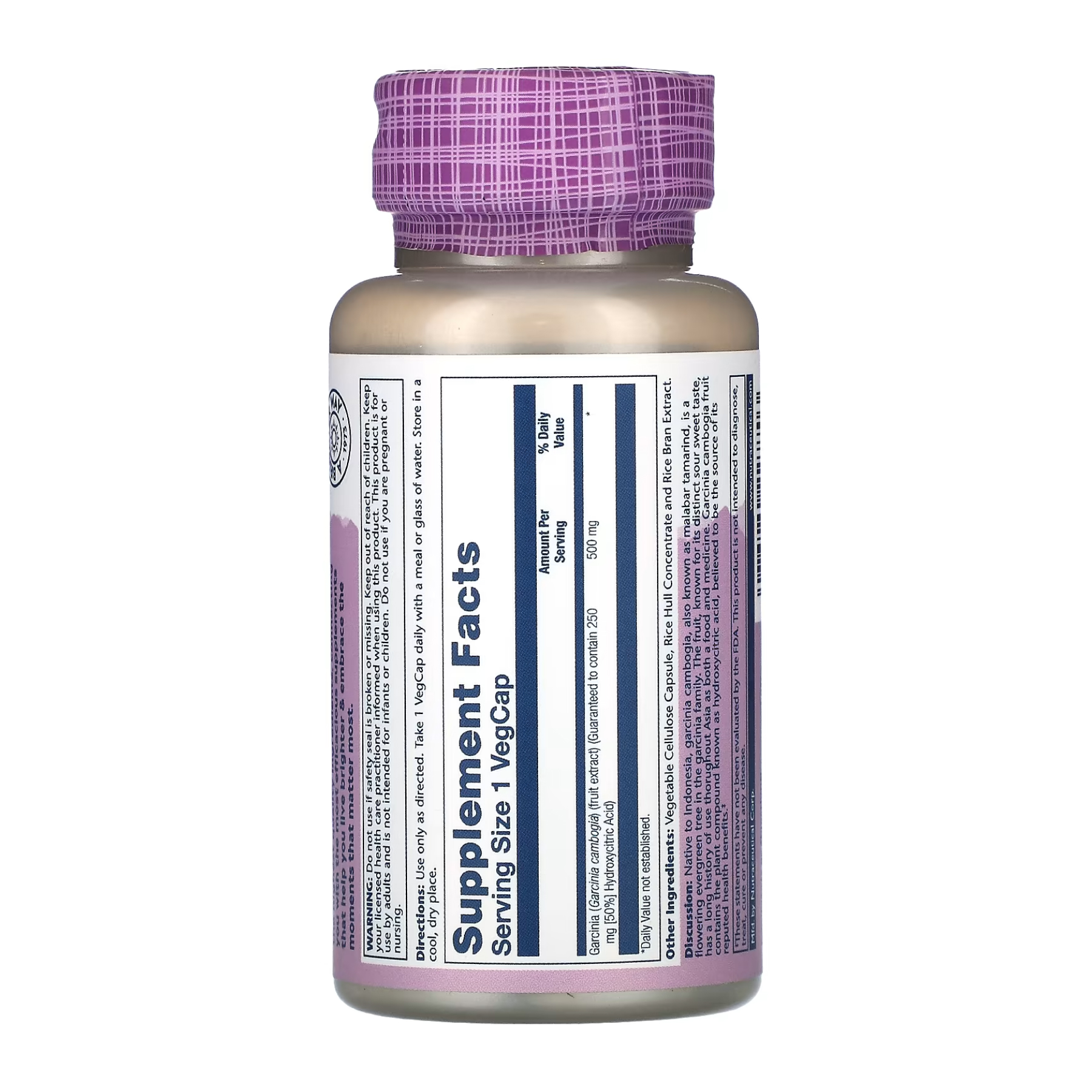Solaray Garcinia Cambogia Fruit Ext 500mg - 60 veg caps 2023-10-3433
