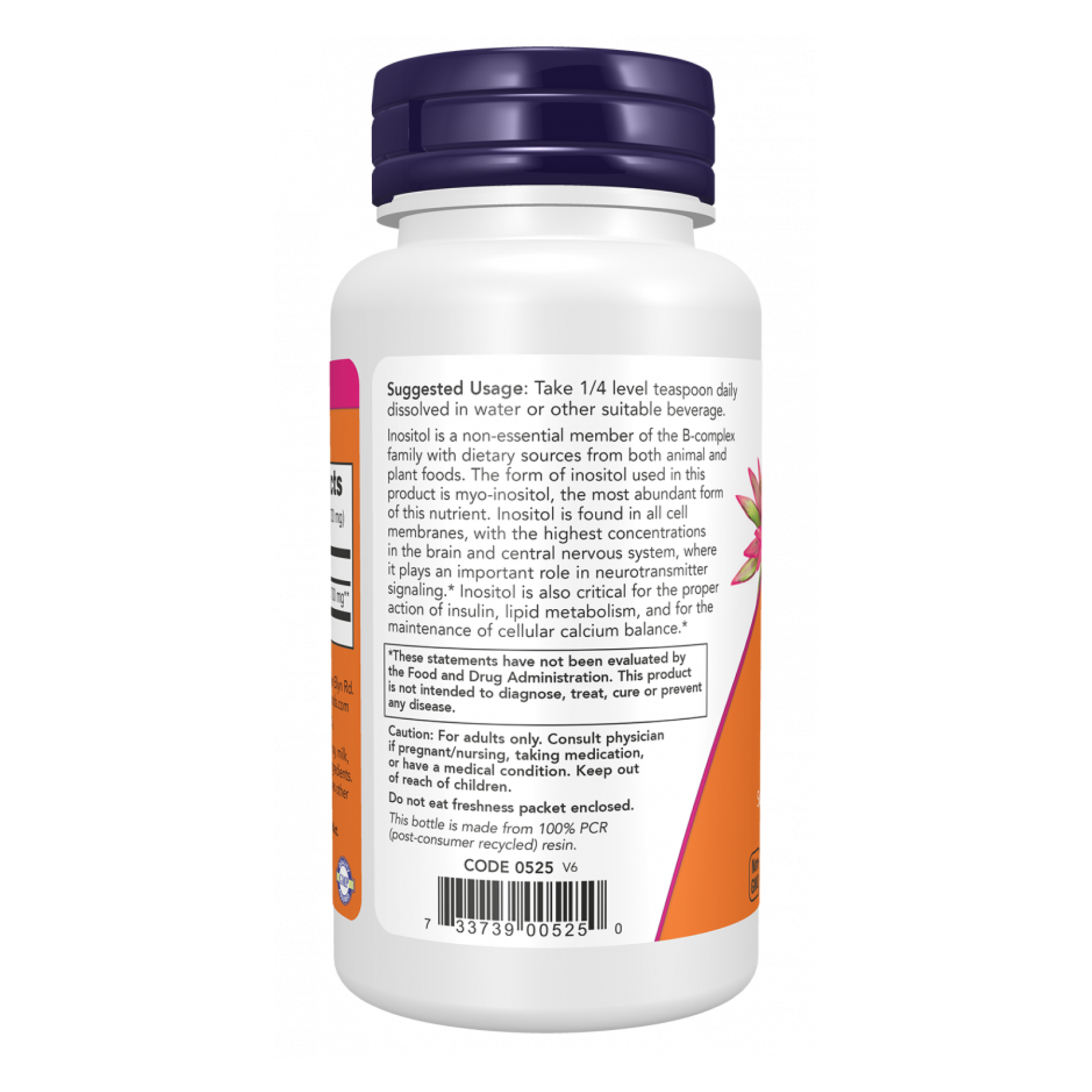 Now Foods Inositol Powder - 227g 2023-10-4539