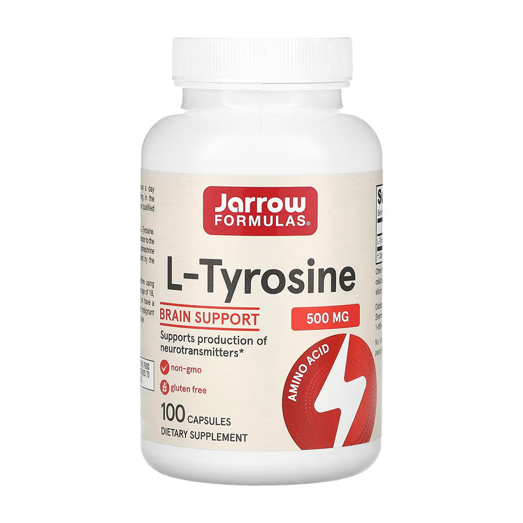 Jarrow Formulas L-Tyrosine 500 mg - 100 caps 2023-10-6205