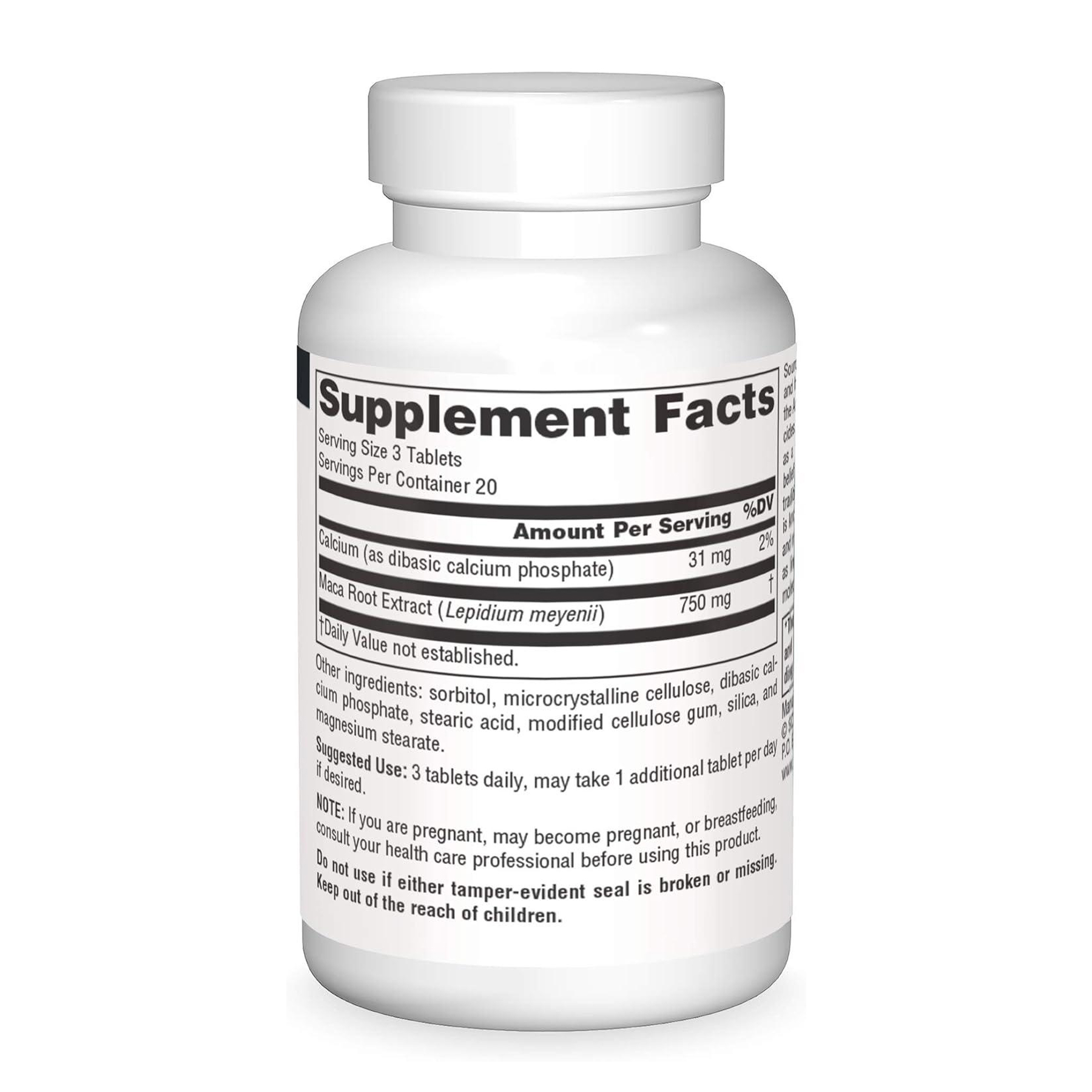 Source Naturals Maca 250mg - 60 tabs 2023-10-5888
