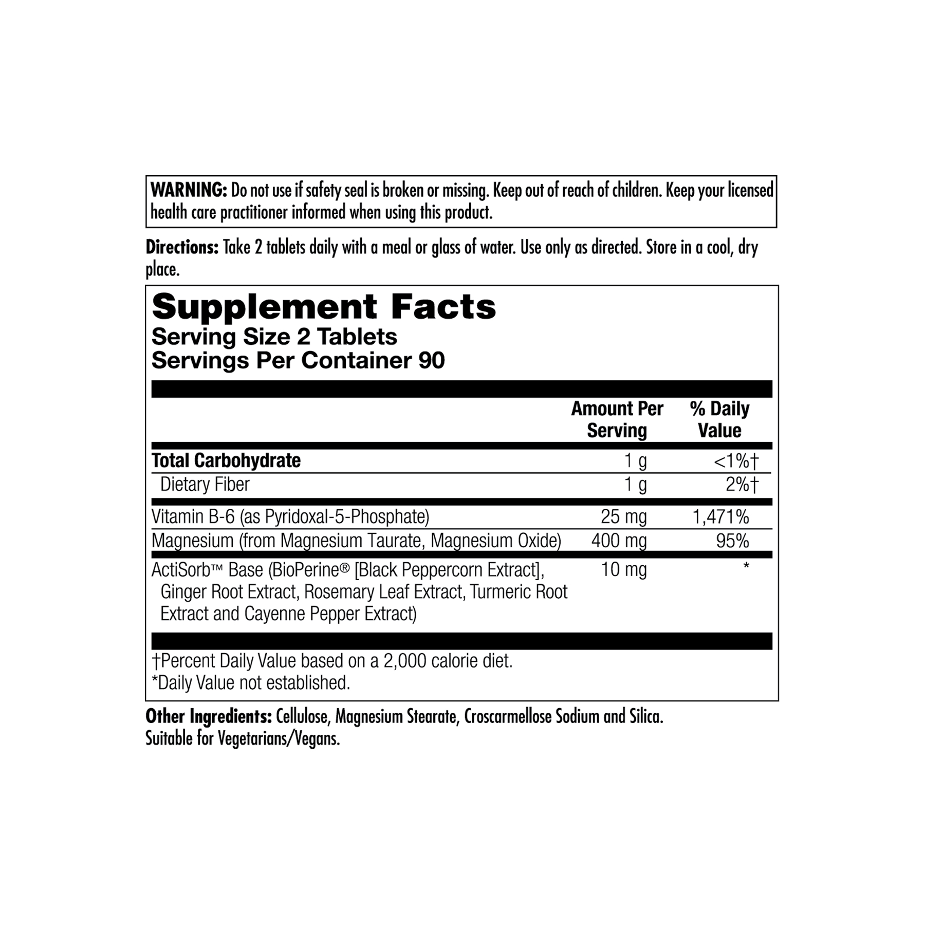 KAL Magnesium Taurate - 90 tabs 2022-10-1010