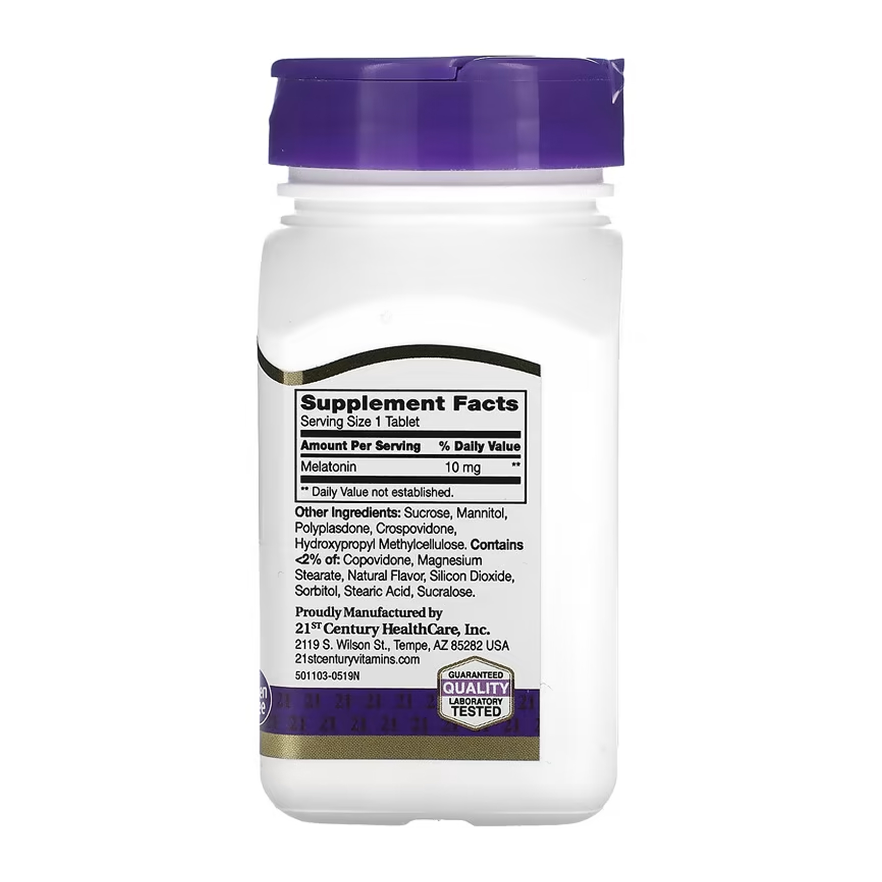 21st Century Melatonin 10 mg Quick Dissolve - 120 tabs 100-44-7039410-20